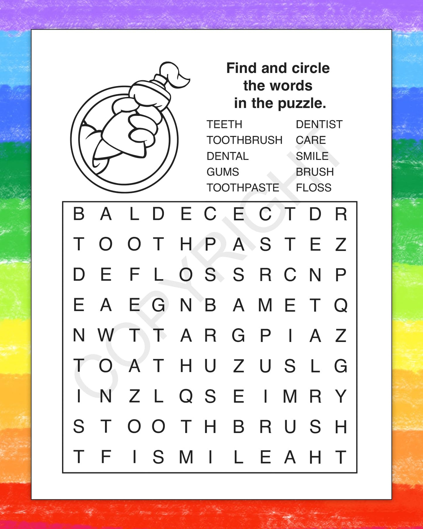 ZOCO – It's Tooth Time Coloring & Activity Books (25 Bulk Pack, Without Crayons) – Dental Hygiene Education Toys for Kids