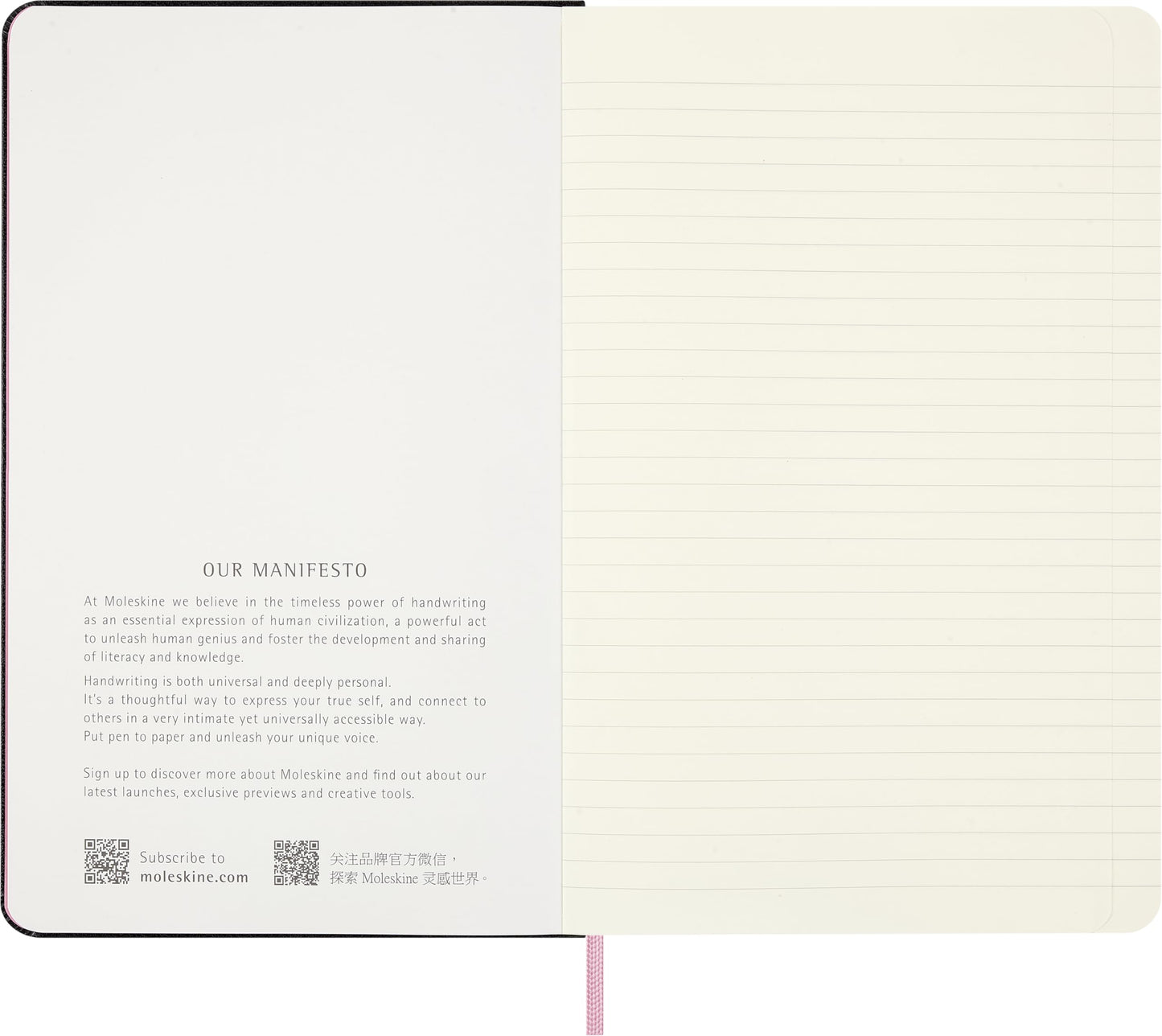 Moleskine x BLACKPINK Limited Edition Notebook, Hard Cover, Large (5" x 8.25") Ruled/Lined, Black, 240 Pages