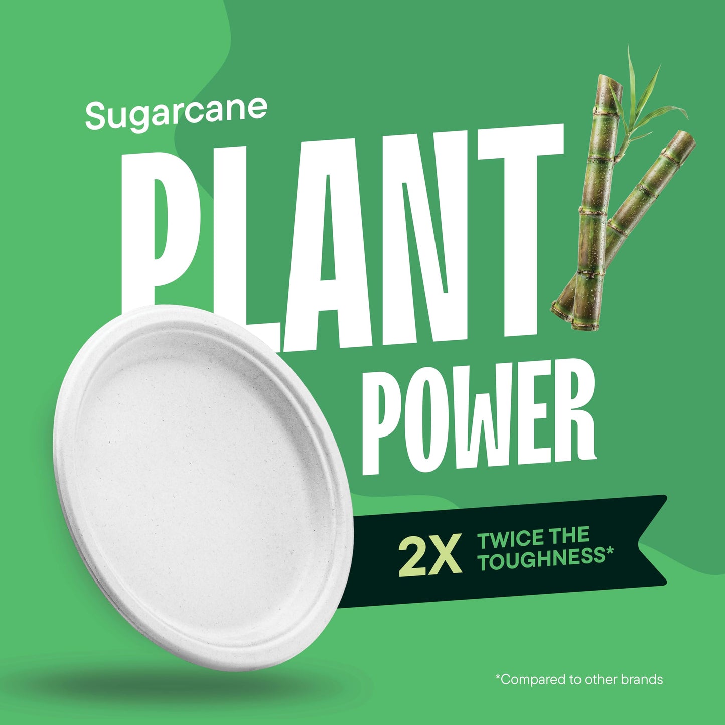 100% Compostable Disposable Paper Plates [125-Pack] - (PFAS-Free) - [10 Inch] Heavy Duty, Eco-Friendly, Biodegradable Bagasse Dinner Plates - Natural Brown 10" Plate by Stack Man (BPI Certified)