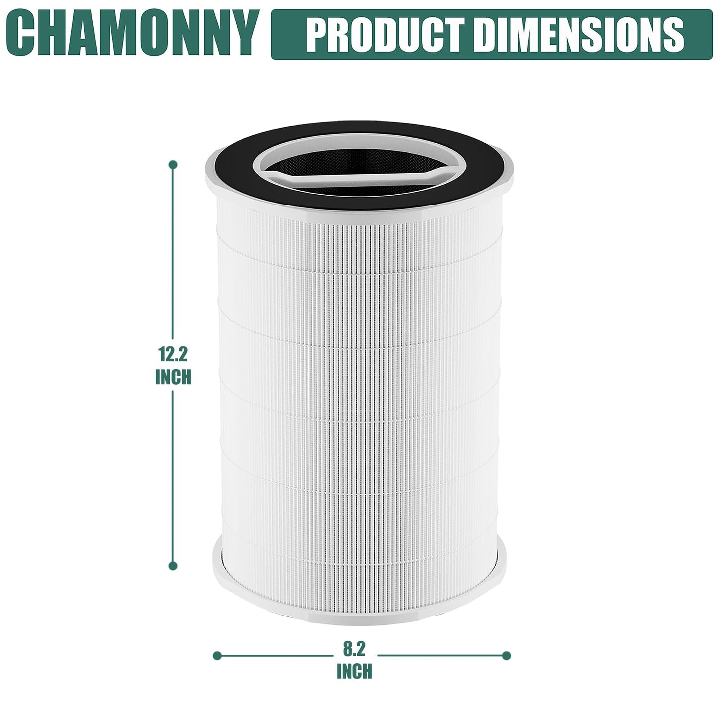 CHAMONNY P200S/G200S Filter Replcement, Compatible with G200S/G200 and P200S/P200 Pro Air Purifier, 2 Pack