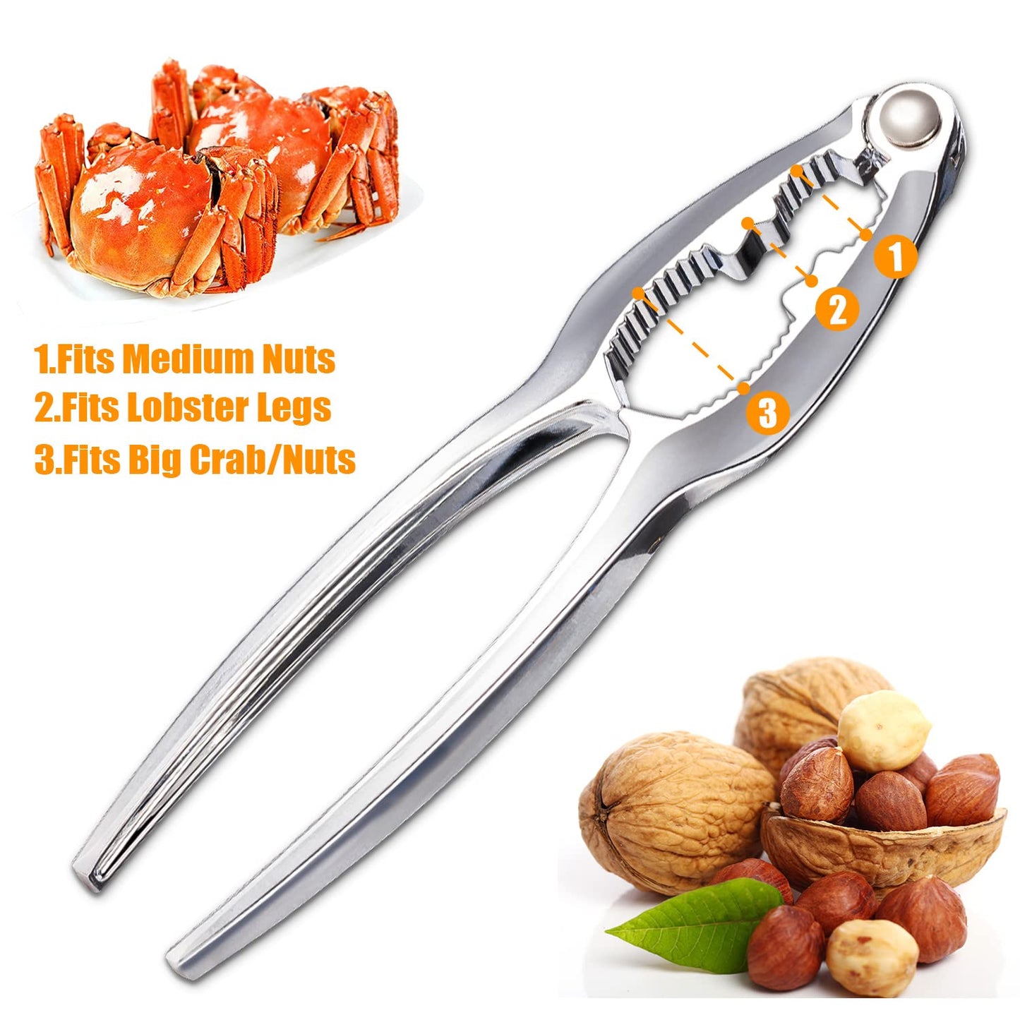 32 Pcs Crab Crackers and Tools, Crab Crackers Sets, Lobster Cracker, Heavy Duty Seafood Tools, Nut Cracker Set