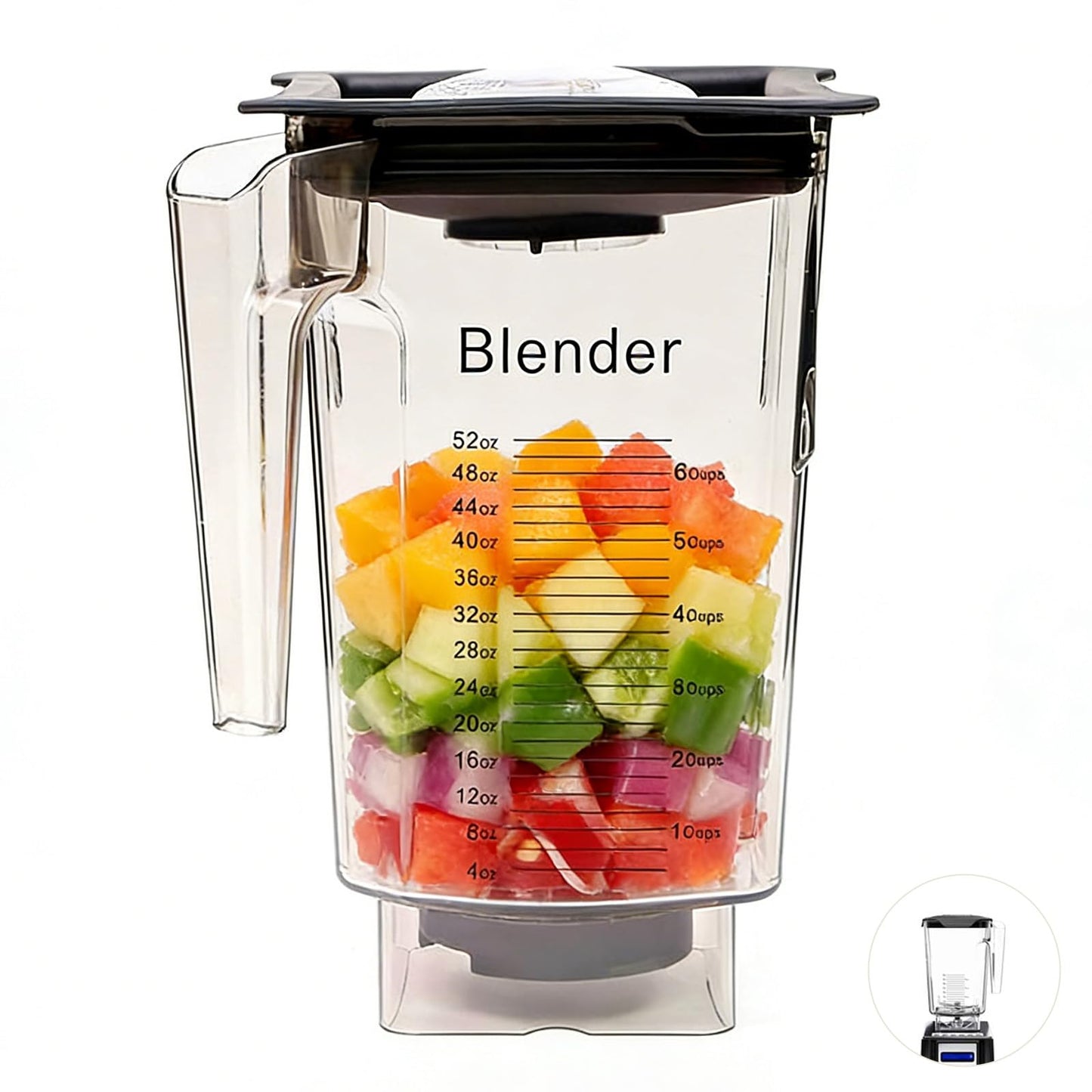 90 oz Replacement Jar for Blendtec Blender, Compatible with 570 575 625 650 725 759 800 825 885 Models, Fits Classic/Designer/Pro/Commercial Series, Includes Container, Blade & Lid