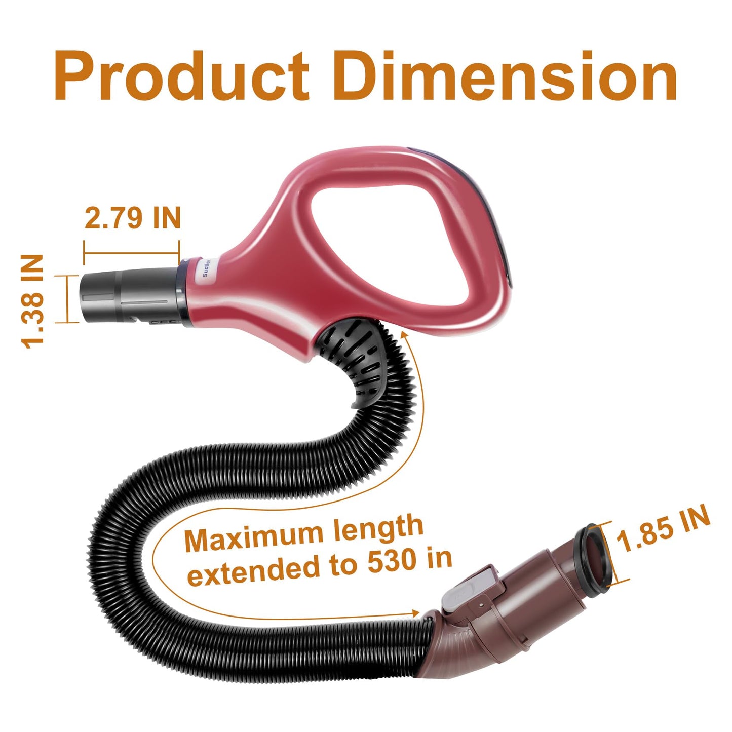 ZU561 Replacement Hose Handle, Crevice Tool, Vacuum Hose Adapters Compatible with Shark Navigator Rotator Lift-Away Upright Vacuum Models ZU561, ZU560, ZU562, UV725