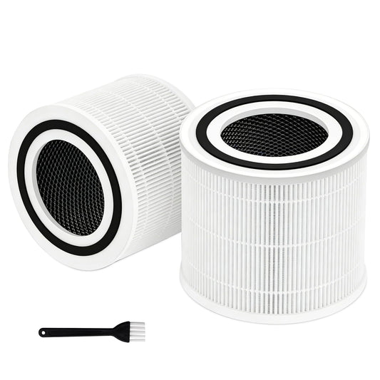 2 Pack 240 True HEPA Replacement Filter Compatible with Puroair 240 Air Purifier, 3-in-1 High-Efficiency HP-14 True HEPA with Activated Carbon Filter, White