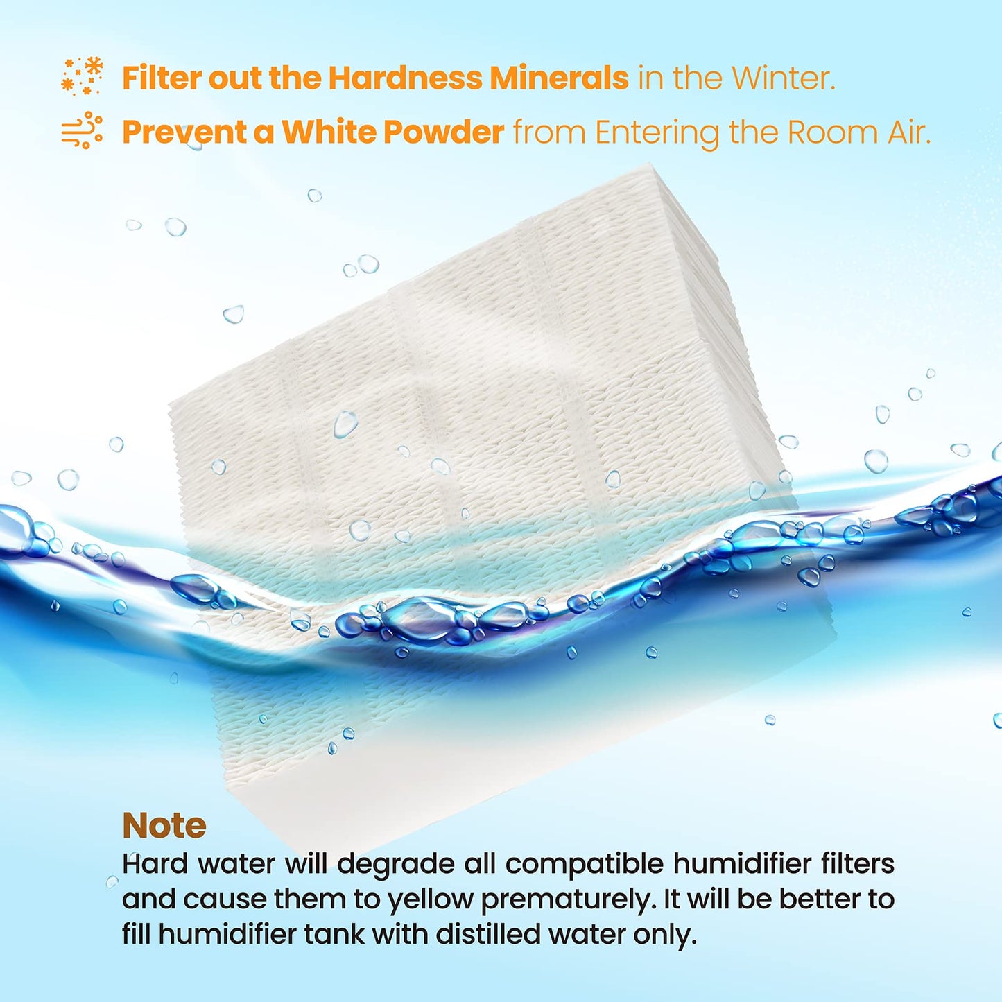 ANTOBLE 1043 Super Humidifier Wick Filter Replacement for Essick Air AIRCARE EP9500 EP9700 EP9800 EP9R500 EP9R800 826000 831000 and Bemis Space Saver 800 8000 Series Evaporative Humidifiers (2 Pack)