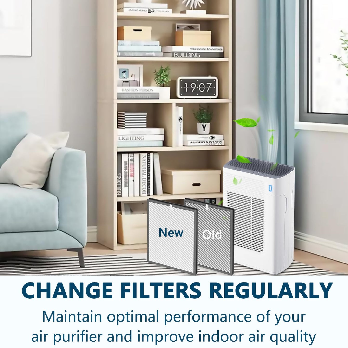 Slirceods T356 Filter Replacement- Compatible with trucozie t356 Air Purifier, 3-in-1 H13+ Activated Carbon Filter,for Dust, Odors, Smoke,4-Pack
