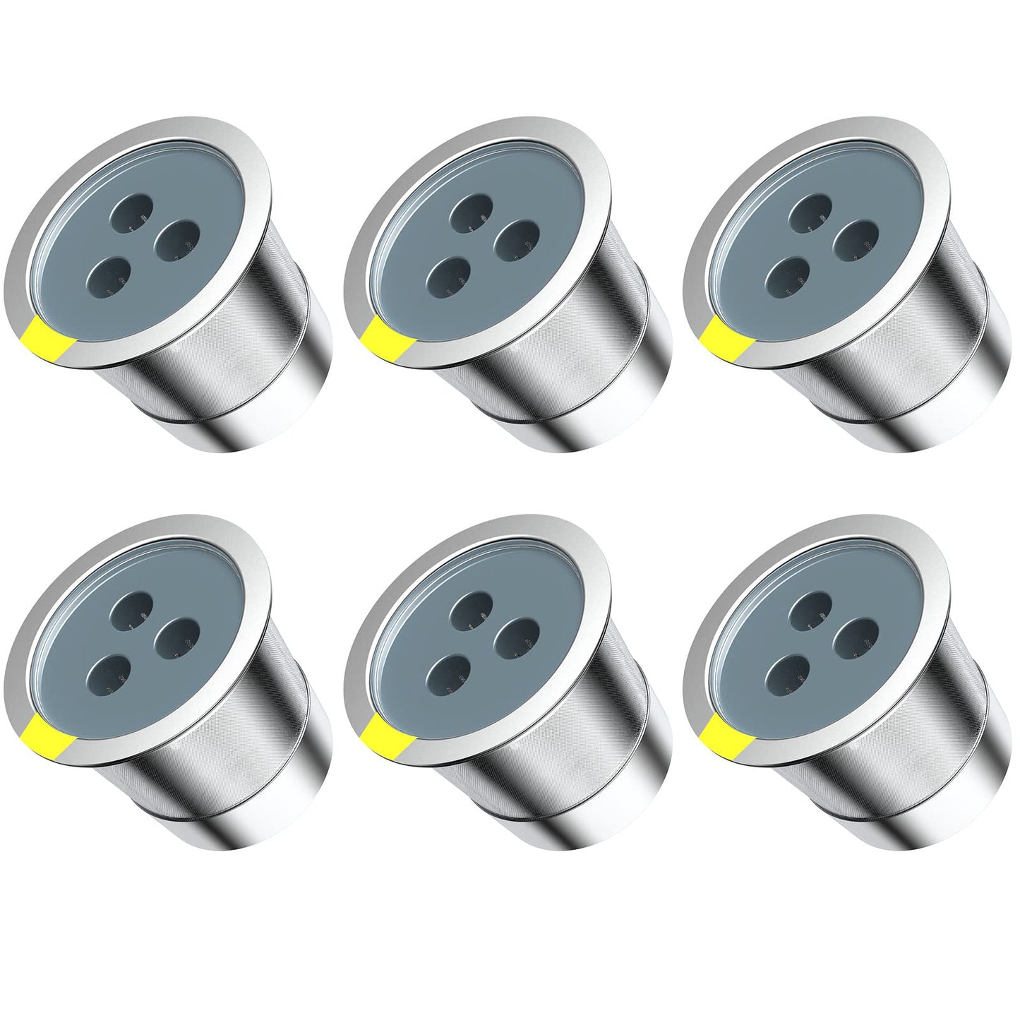 Stainless Steel Reusable K Cups Compatible for Ninja Coffee Maker,Upgrade 6 Pack K Cups Reusable Coffee Pods,Permanent Coffee Filters Fit for Ninja CFP201 CFP300 CFP400 (6 Pack)