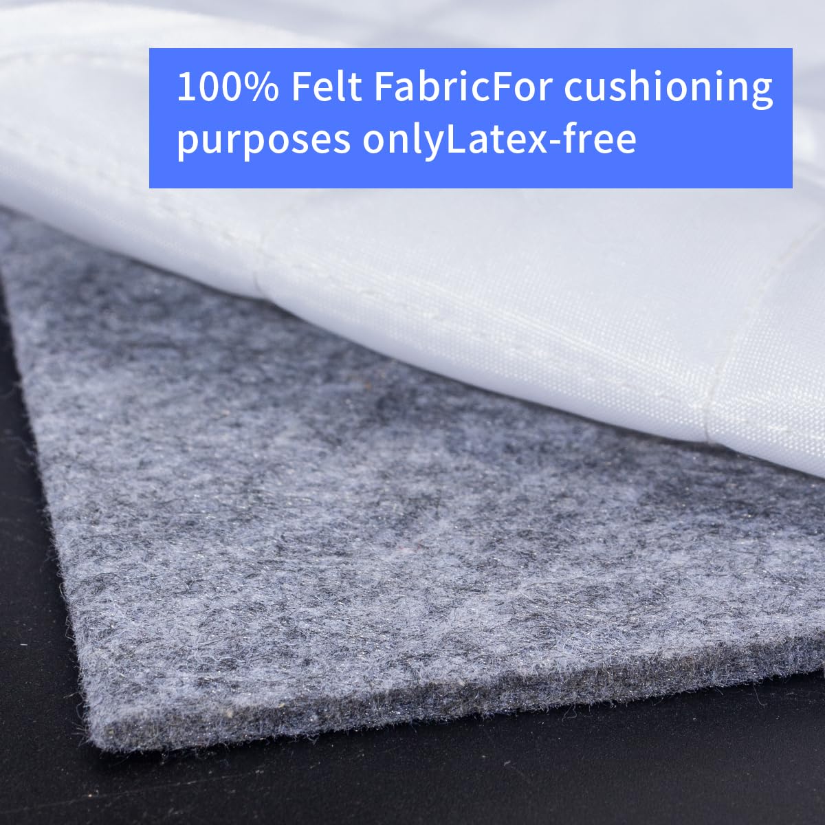 Extra Large Area Rug Cushioned Pad, 8x10 Ft Thick Felt Pad for Hardwood Floors, Keeps Rug in Place Soft