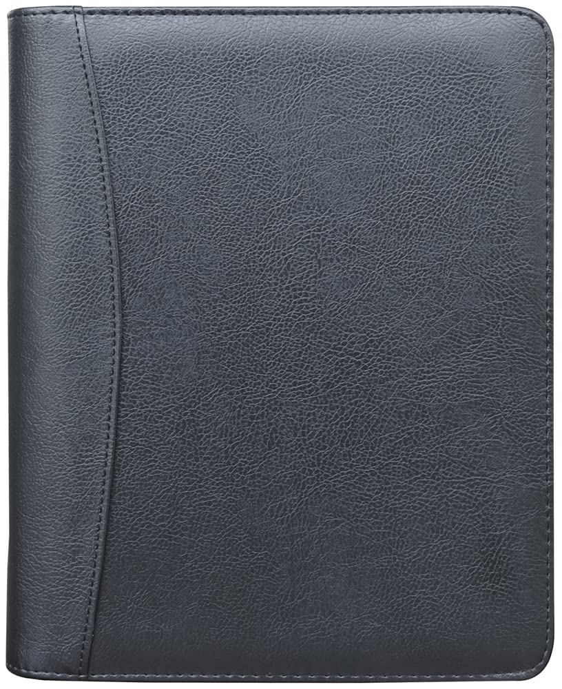 Fan&Ran Zipper Planner Organizer, Undated Starter Set Simulated Leather Cover, 6-Ring Binder, A5, Black