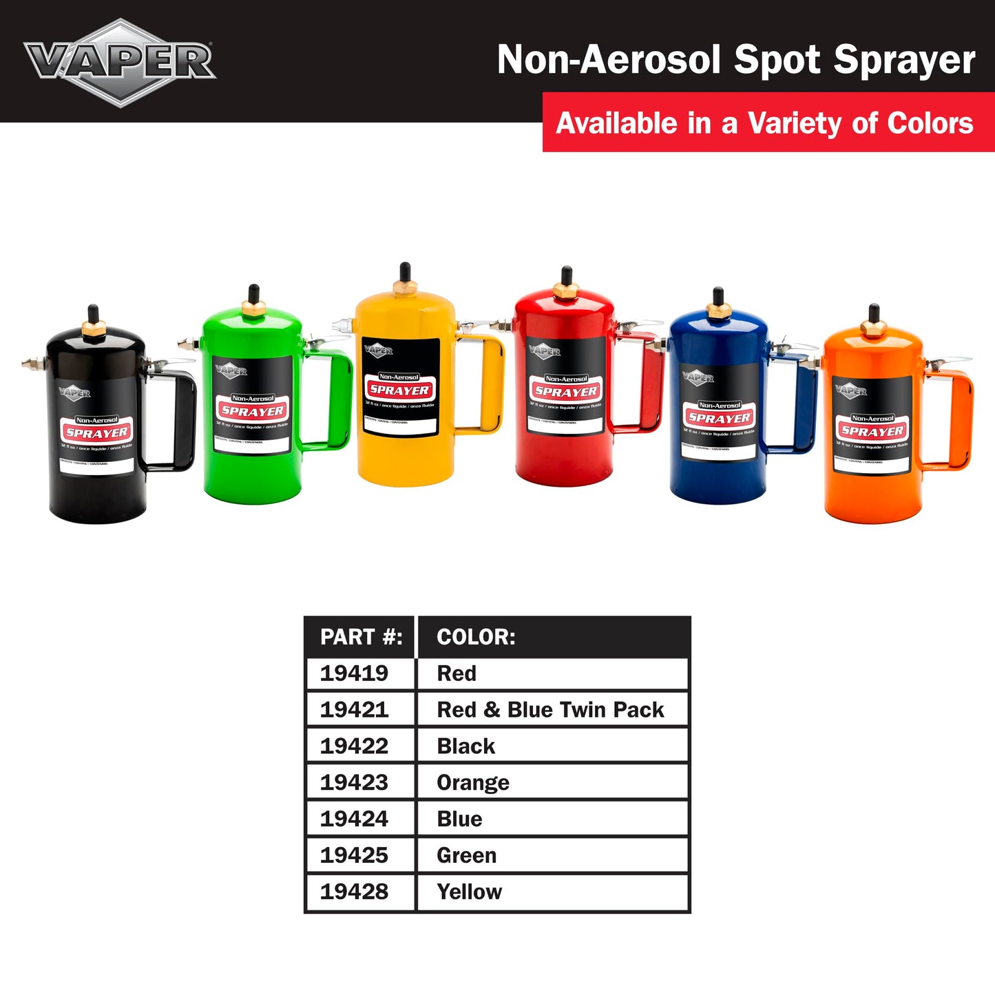 Vaper 19419 Red Spot Spray Non-Aerosol Sprayer (Red) - 32 oz.