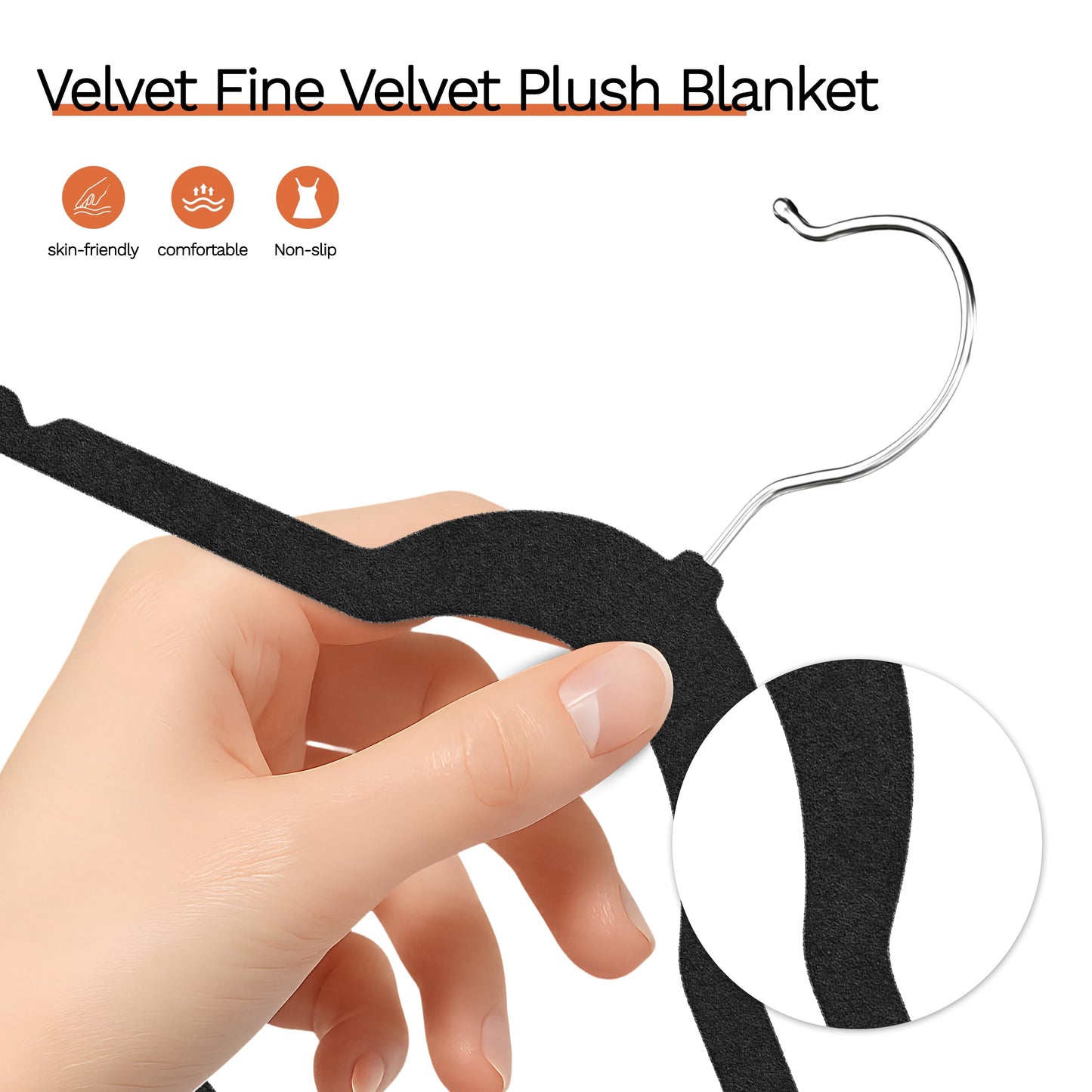 MLKJHHI Black Velvet Hangers 60 Pack, Slim Space Saving Suit Hangers for Closet Organizer, Rotating Silver Hook, Non Slip Clothes Felt Hanger Heavy Duty for Coat,Shirt, Pants, Camisole, Dress