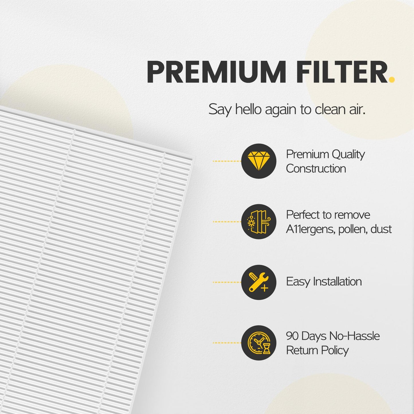 HPA200 Filter Replacement Compatible with Honeywell HEPA PA200 HRF-ARVP200 Series Air Purifier HPA200, HPA201, HA202, HPA204, HPA250, HPA5200, 4 HEPA R and 8 Precut Carbon Pre-Filters A