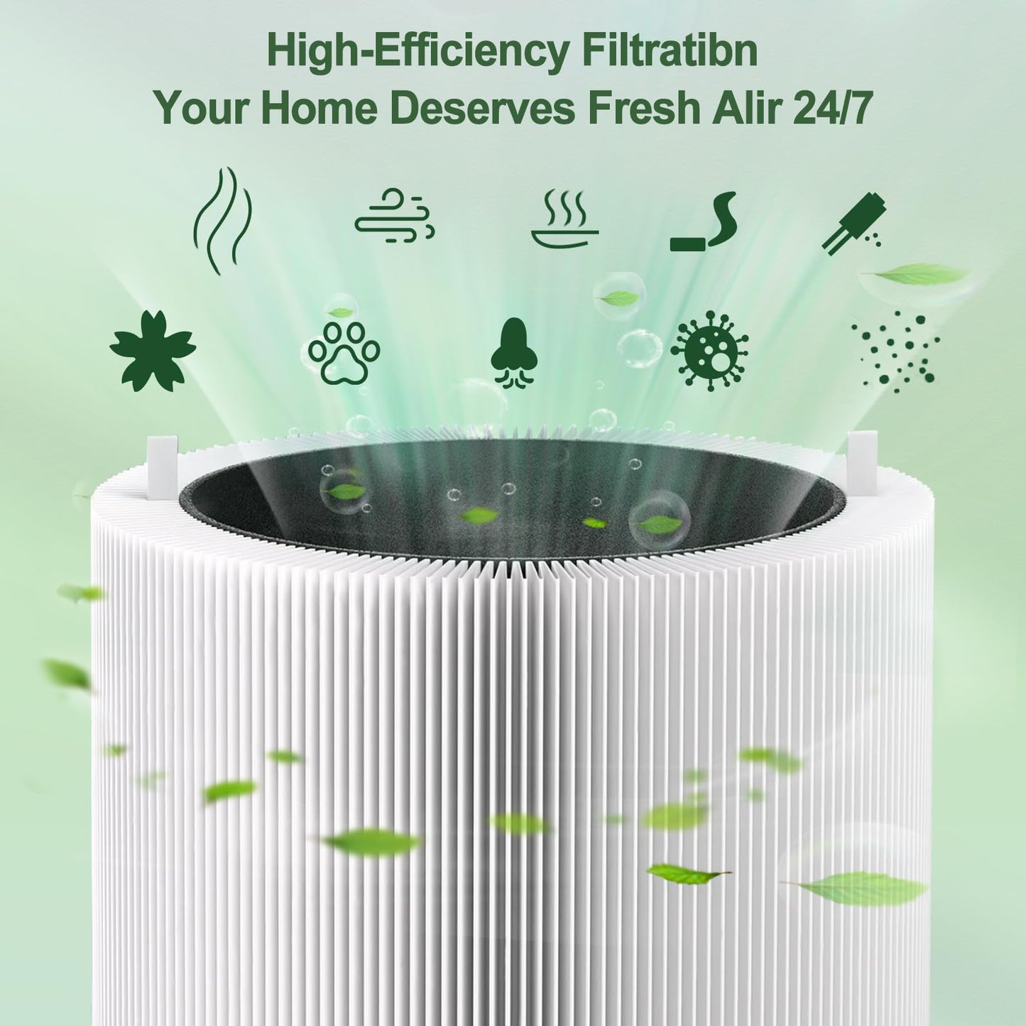 GRN FIL Upgraded 211i max replacement filter 2-Pack | Compatible with blueair Blue Pure 211i/211i+/211i Max Air Purifiers - High-Efficiency HEPA for Dust, Smoke & Odors. (2 Pack 211i Max Filter)