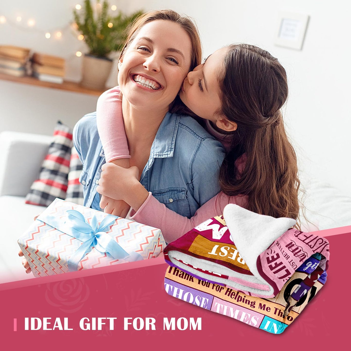 Gifts for Mom from Daughter & Son - Best Mom Ever Gifts - Blanket for Moms Birthday Gift - Christmas Anniversary Mothers Day Presents Ideas for Women - Gift for Mother - to My Mom's Blanket 60"x80"