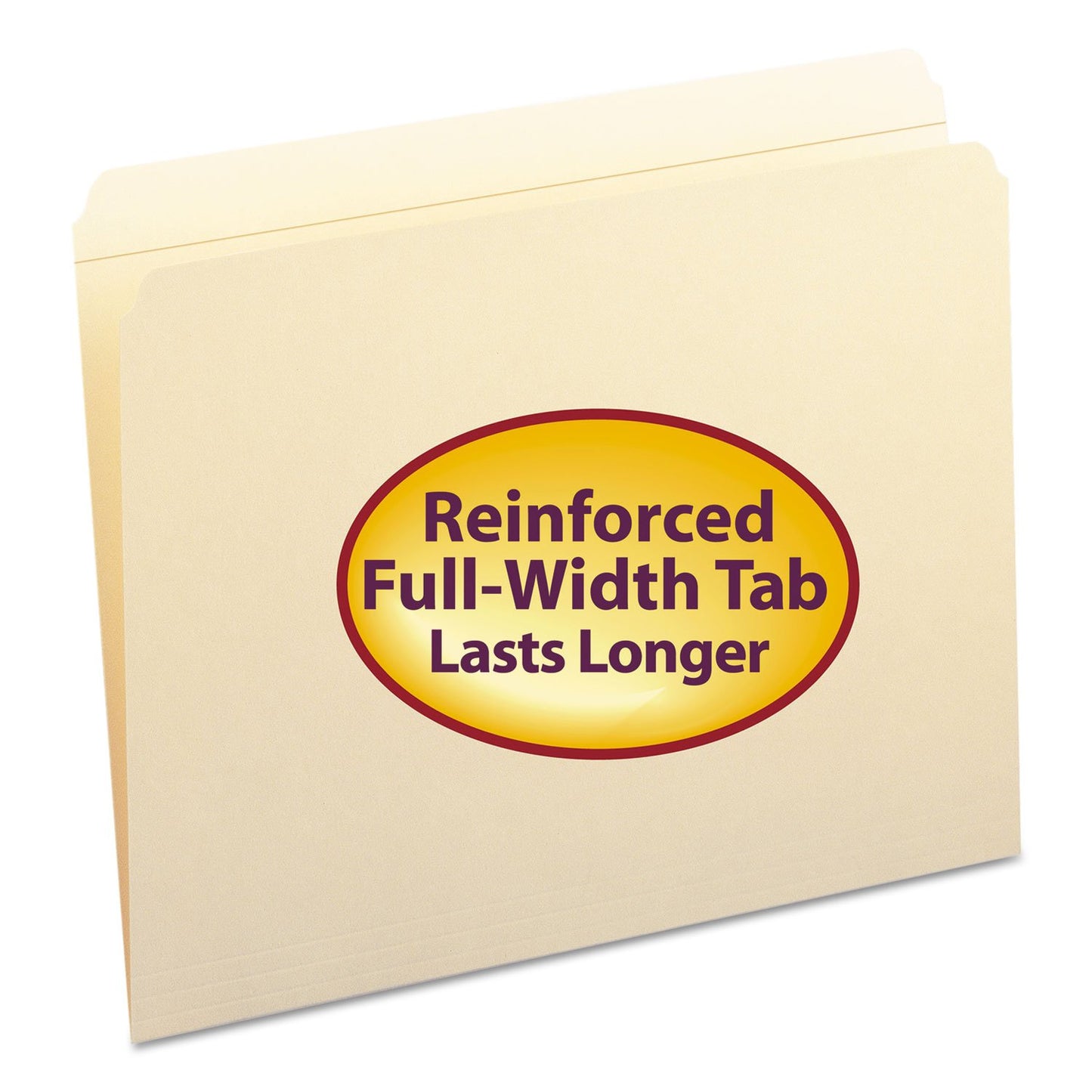 Smead File Folder, Reinforced Straight-Cut Tab (Not Undercut), Letter Size, Manila, 100 per Box (10310)