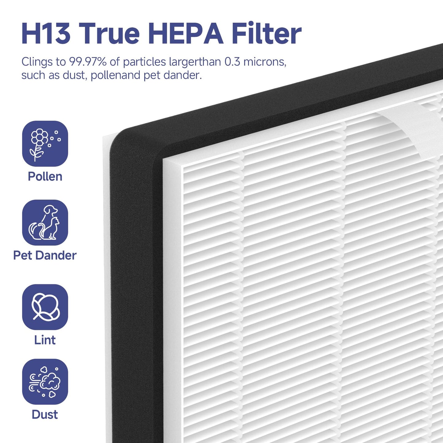 4 Pack F2 A2 True HEPA Replacement Filter Compatible with 3M Filtrete Room Purifier Models FAP-C02WA-G2 FAP-C03BA-G2 FAP-T03BA-G2 FAP-SCO2N FAP-CO2-A2 FAP-CO3-A2 FAP-TO3-A2