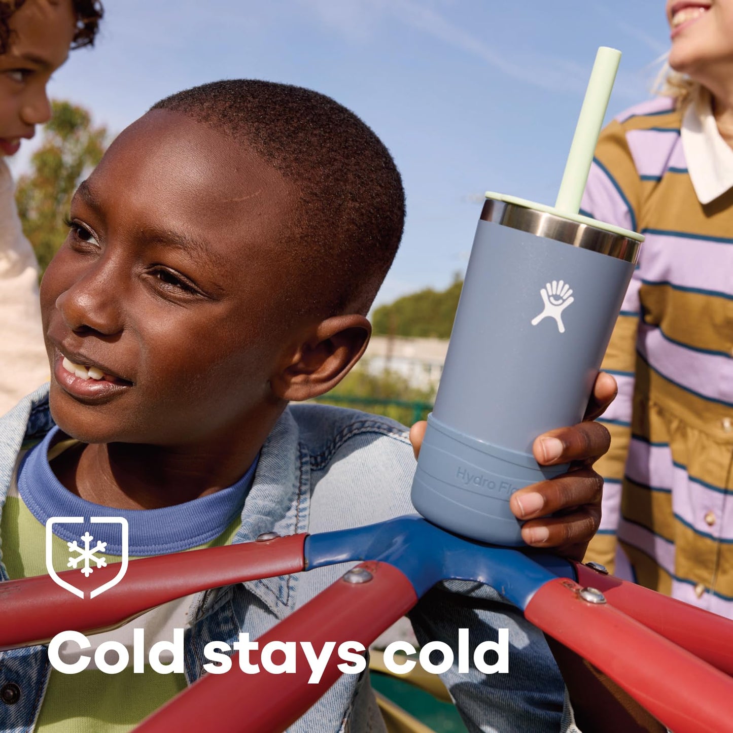 Hydro Flask Kids 12 Oz Tumbler with Lid and Straw for School - Insulated Stainless Steel in Koala Gray