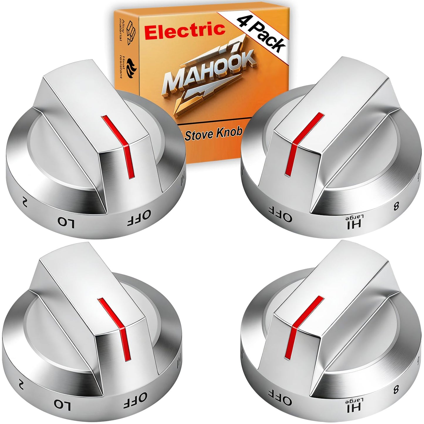 Upgraded DG94-03500A/Z Fit for Samsung Electric Stove Knob Replacement and DG94-03500V DG94-03500W DG94-03797T DG94-03797S Knobs Models NE63T8311SG/AA,NE63BG8315SSAA,NE63T8111SS/AA etc