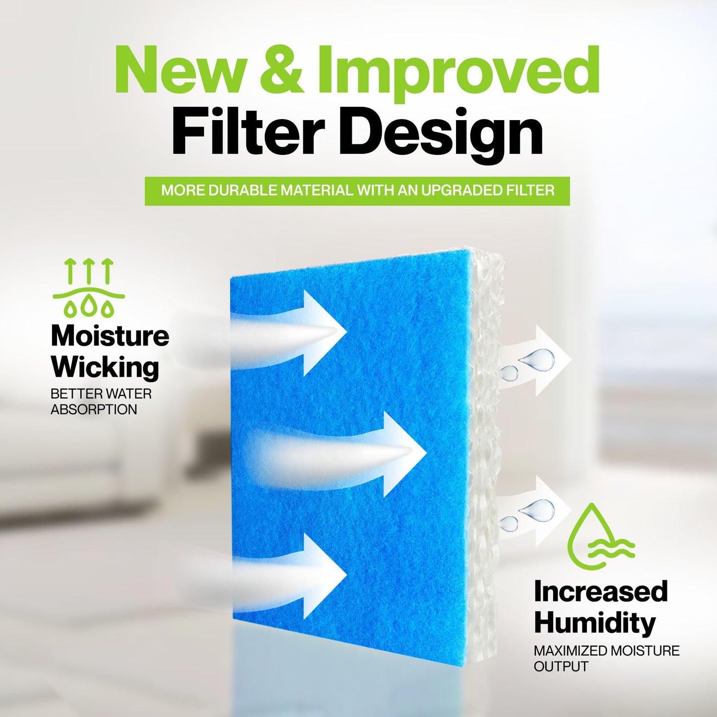 Durabasics Filter Replacements for Honeywell Filter humidifier Filter T, 6 Pack, Compatible with HFT600 Honeywell Humidifier Filter, HEV615 & HEV620, Filter HFT600 & Filter T