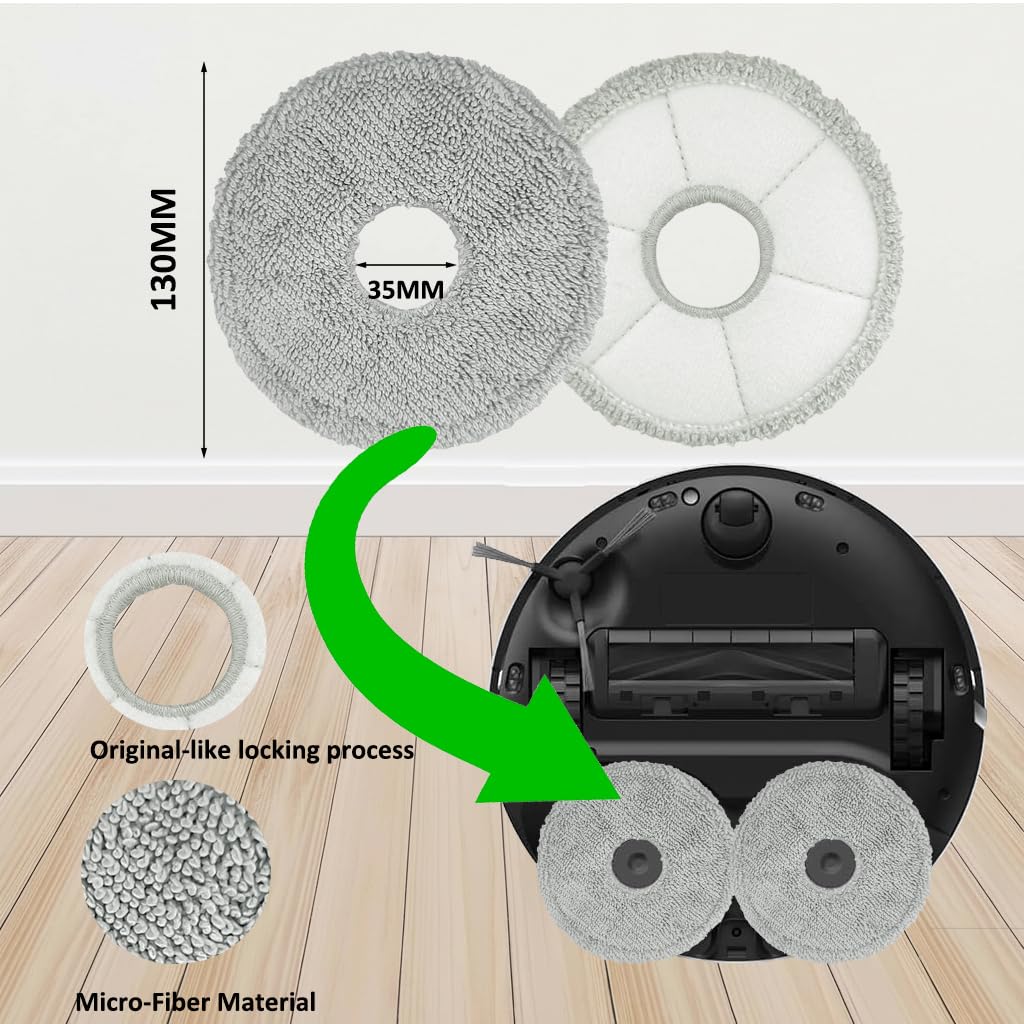 Replacement Parts Accessories for Dreame X40 Ultra Complete L40 Ultra (Gen 2) X40 Master MOVA P10 Pro Ultra (Gen 2) / P50 Pro Ultra Mop Pads *6 Dust Bag*4 Filter HEPA*4 Main Brushes*2 Side Brushes*4