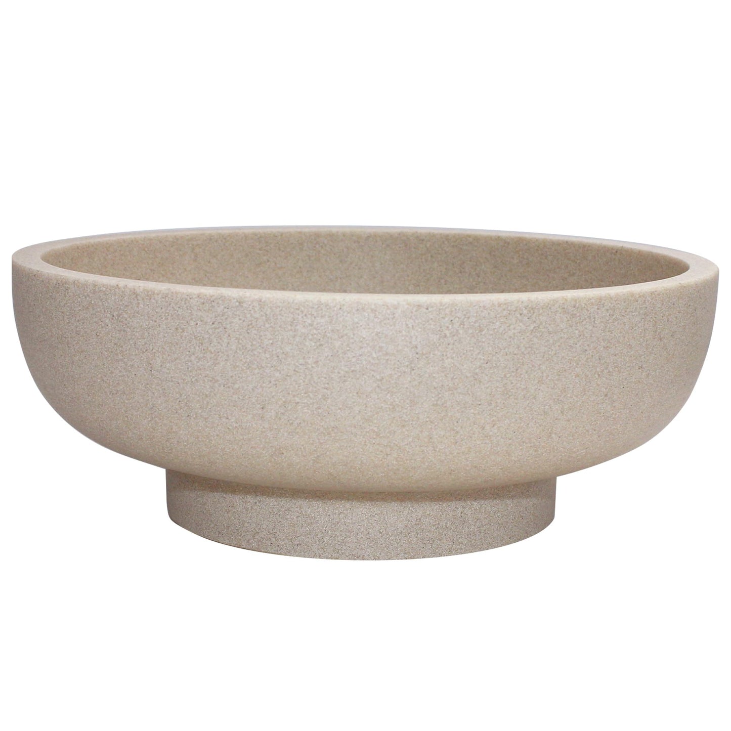 LIN CHUAN Large Decorative Bowl, Fruit Bowl for Kitchen Counter, Modern Resin Bowl for Home Decor, Key Holder for Entry Table, Sand Beige