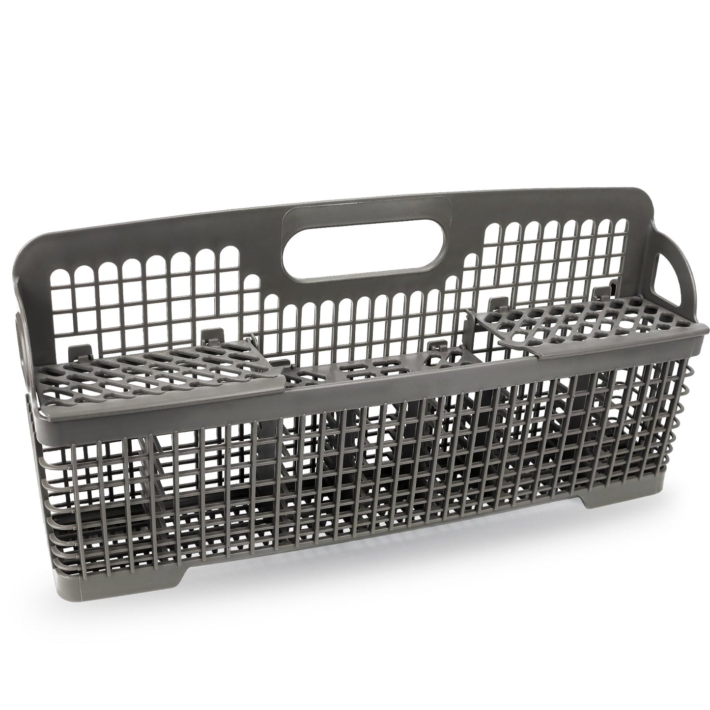 Upgraded Dishwasher Silverware Basket Replacement for 8531233 WP8562043 Whirlpool Kitchenaid Dishwasher Utensil Basket Replace WP8531233VP 8531233 W10190415 8531288 Cutlery Basket Holder by Techecook