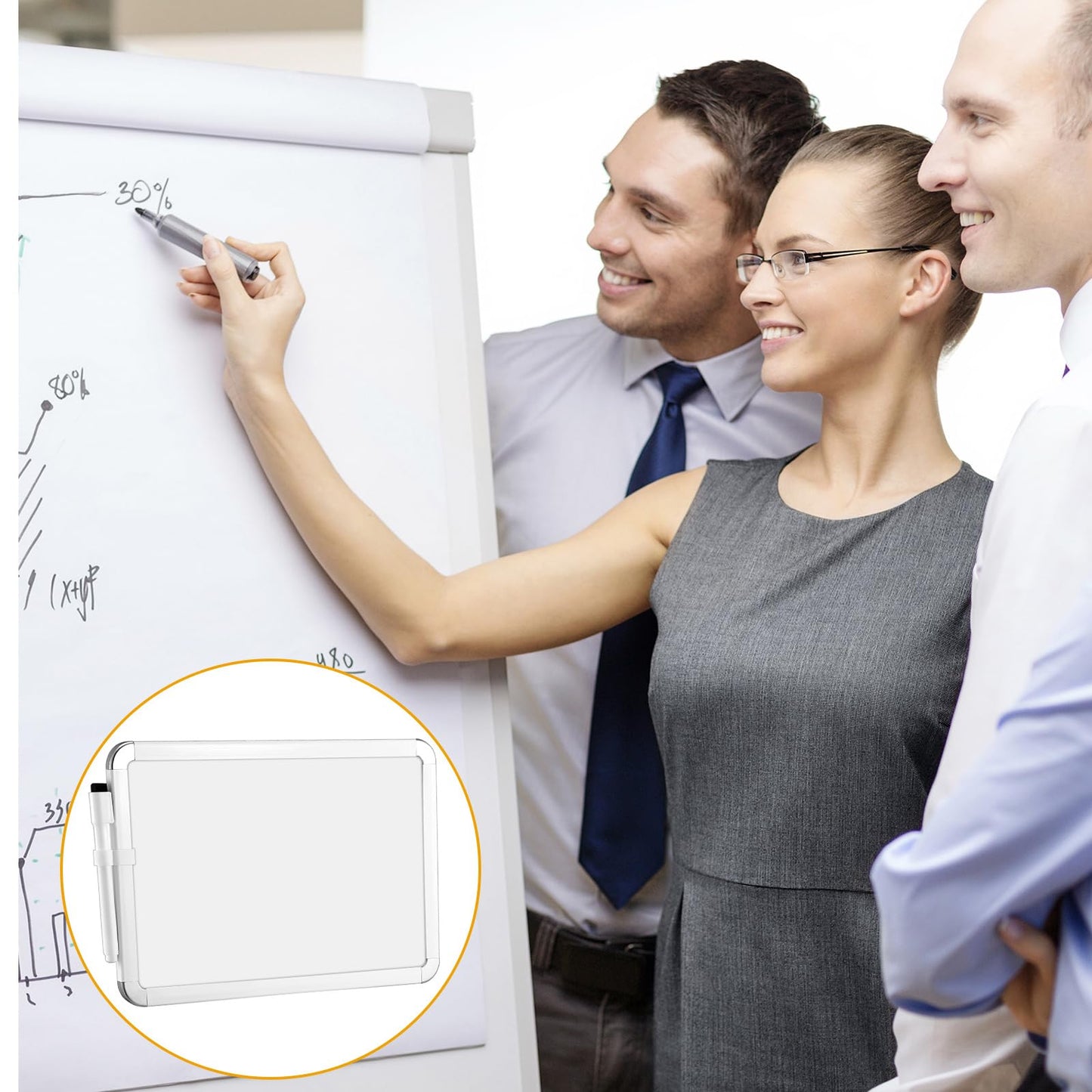 Sherr 8 Pcs Small White Board, 7" x 11" Magnetic Mini Wall Dry Erase Board with Black Dry Erase Marker Pen for Home Office