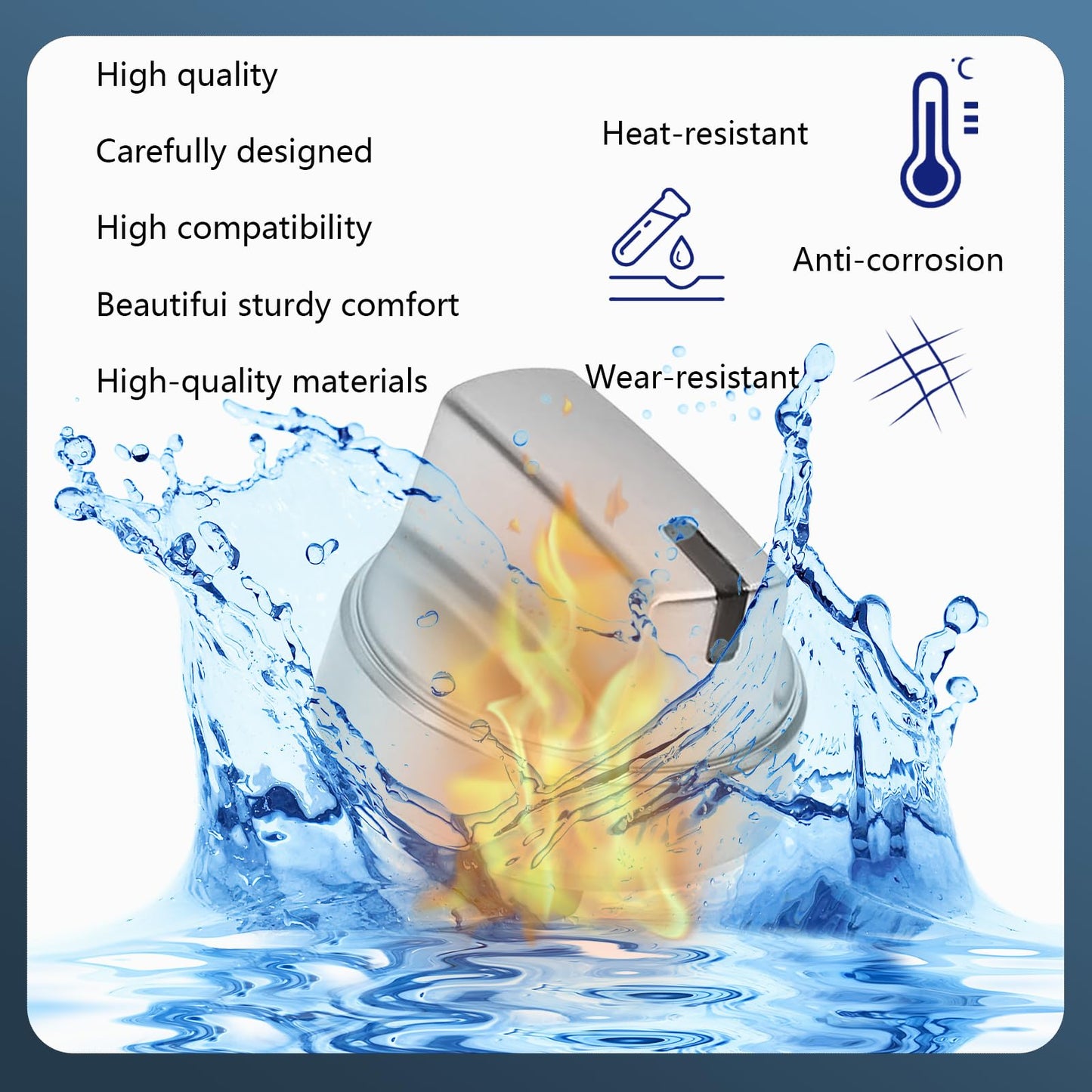 WB03X29315 Knob Compatible with ge Stove Knobs Replacements,Fit Models JGP5030SLSS JGP5036SLSS JGP5030SL1SS JGP5036SL1SS, Cooktop Knobs Replacements Gas Range Oven Surface Burner Control Knob 5Pcs