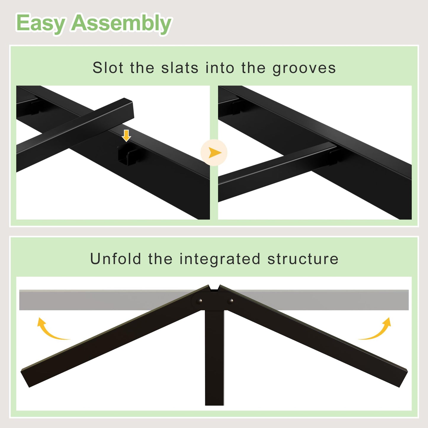 Lutown-Teen 12 Inch Twin Bed Frame with Headboard and Footboard, Classic Metal Platform Bed Frame Twin Size, No Box Spring Needed, Easy Assembly, Noise Free, Black