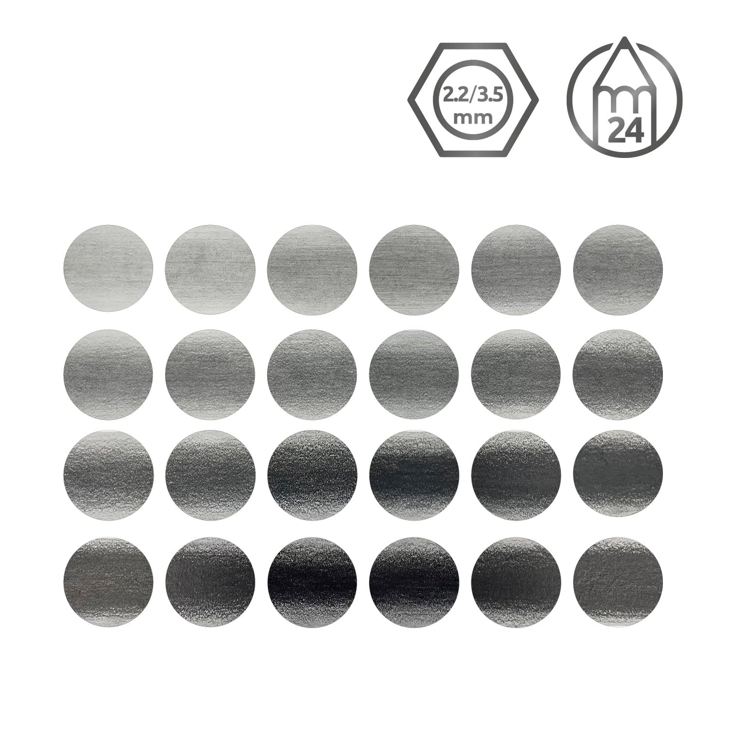 Derwent 34202 Graphic Full Set Graphite Drawing Pencils, Professional Quality (9B-9H), Black,Set of 24