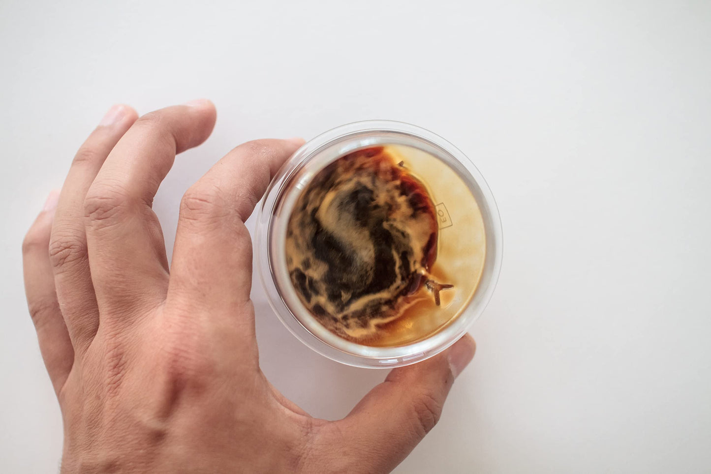 KRUVE Propel Espresso Cups, Handmade Double-Walled Glass Coffee Mugs, Clear 2.5 oz, Scientific Design for Better Tasting Coffee (Set of Two) - Unique Glass Coffee Cups with Headspace & Internal Fins