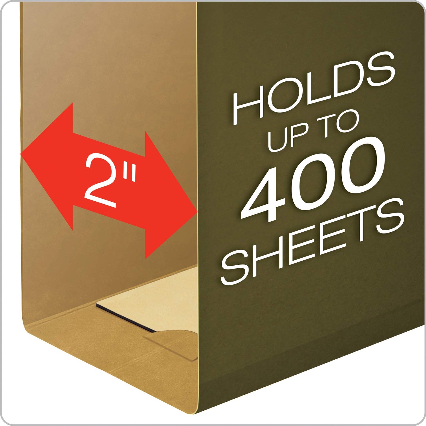 Pendaflex SureHook Reinforced Extra Capacity Hanging Folders, Legal Size, Standard Green, 1/5 Cut, 20/BX (6153x2)