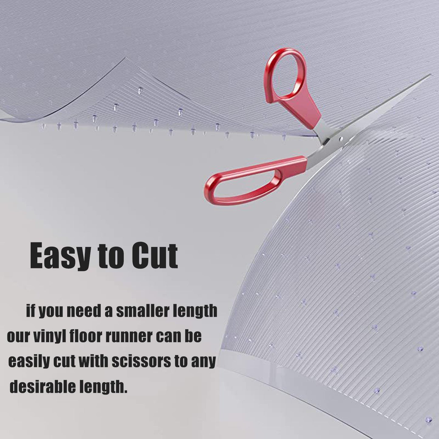 Plastic Carpet Protector Floor Runner 27in x 20ft Clear Carpet Runner for High Traffic Hallway Non-Slip Rug Protector for Low Pile Stain-Resistant & Waterproof
