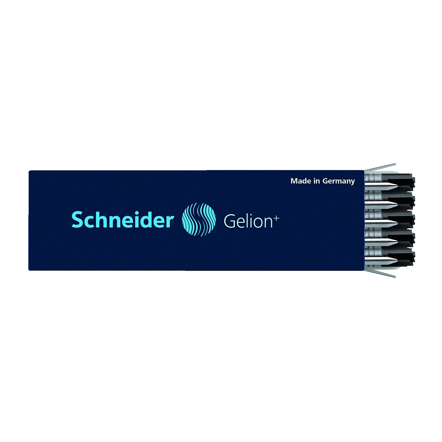 Schneider Gelion+ Gel Ink Cartridges, 0.7 mm, ISO Format G2, Black Ink, Box of 10 Refills (103901)