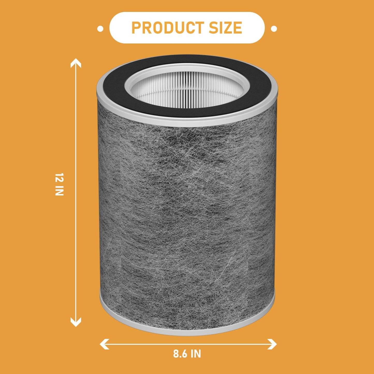 HP201 True HEPA Filter Replacement Compatible with Shark HP200 Series, Models HP201, HP202, HP301, HP302, UA205, AP1000 3-in-1 Max HC501, HC502 Air Cleaner Purifier, 2 Pack