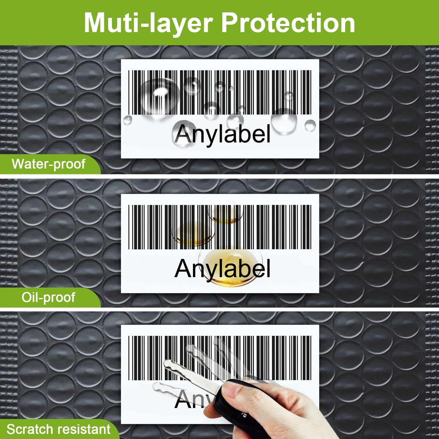 Anylabel - Compatible Continuous Labels Replacement for DK-2205 (2.4 in x 100 ft), Use with Brother QL Label Printers (12 Rolls + 1 Frame, 30.48m Length Labels/Roll)