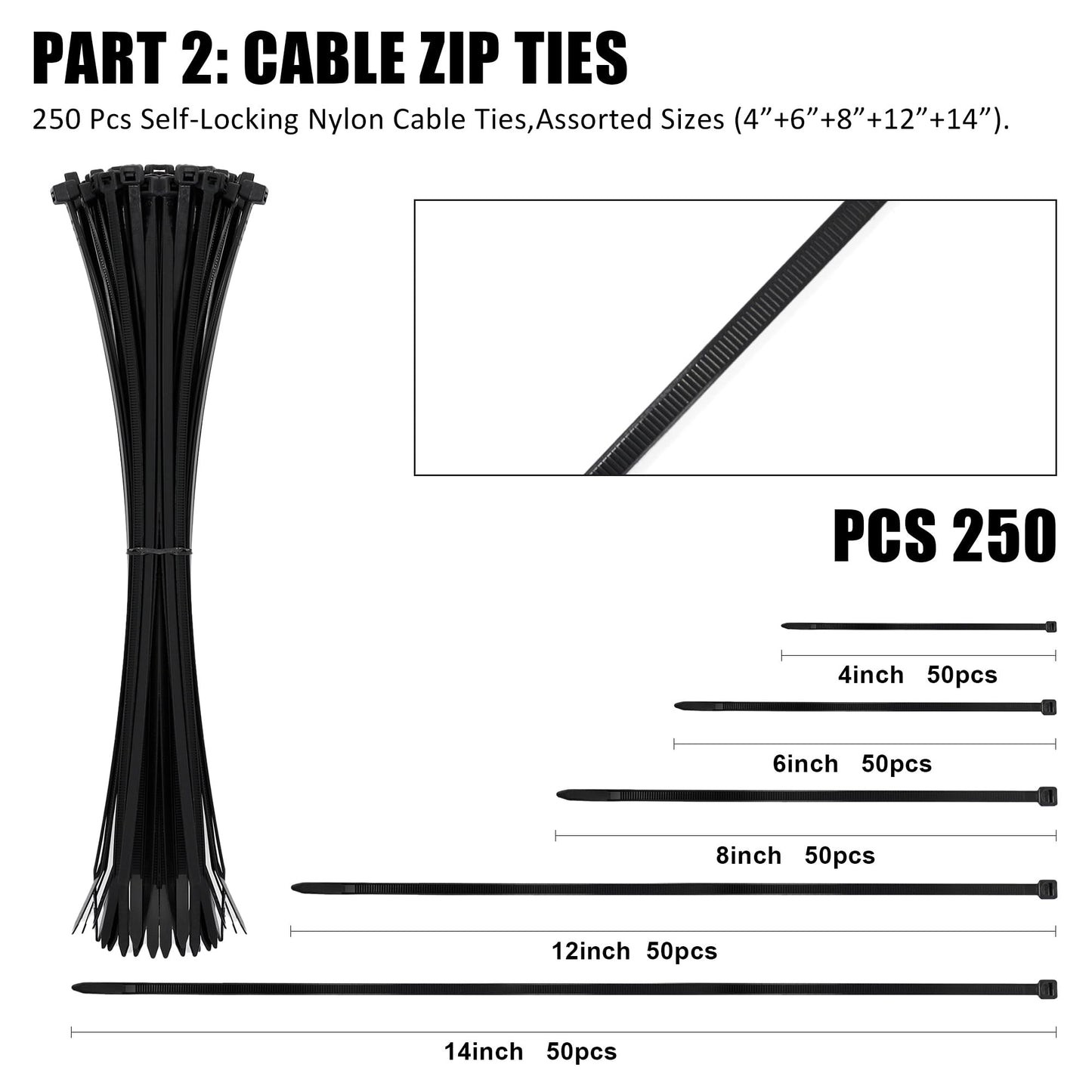 UNITEDPOWER Cable Tie Holder, Wall Mount Storage Rack Organizer for Workshop, Shed, Garage, Home, Fit Various Lengths Zip Tie