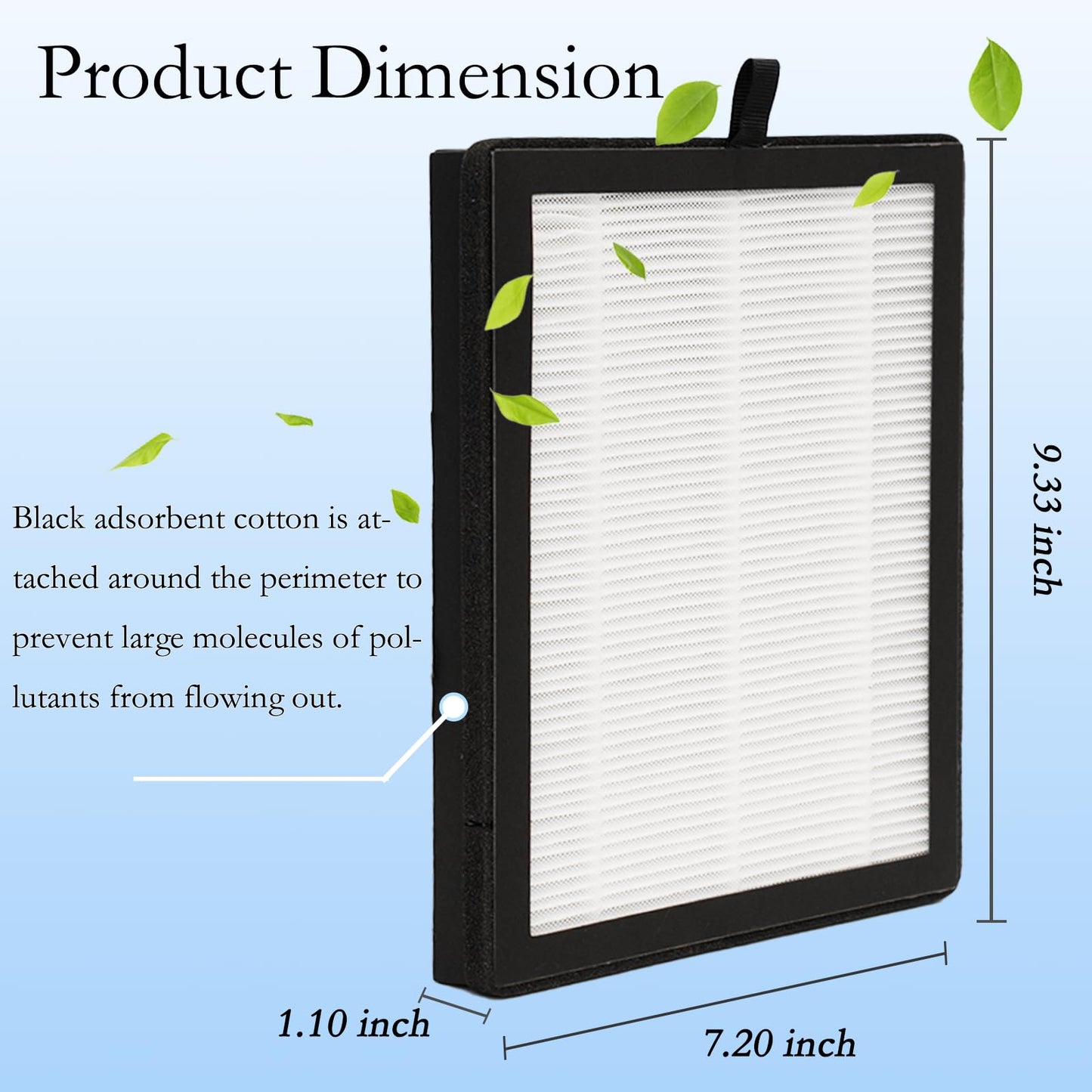 WOCASE 3 Packs ClearAir A5 Replacement Filter Compatible with Vewior ClearAir-A5 Air Purifier, 3-in-1 H13 True HEPA + Activated Carbon + Pre-Filter, Removes Pet Dander Smoke Odors