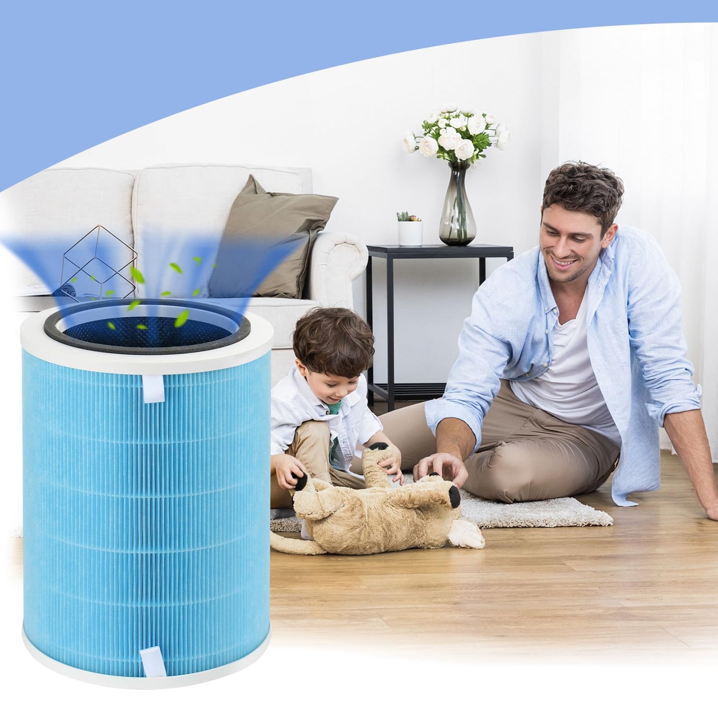 Breabetter 1-Pack Replacement Filter Compatible with Proscenic A9 and TOnEnergy, Ganiza G300S Purifiers, also Compatible with Probreeze PB-P07 and Insignia NS-APMWH2, BLITZHOME BH-AP450