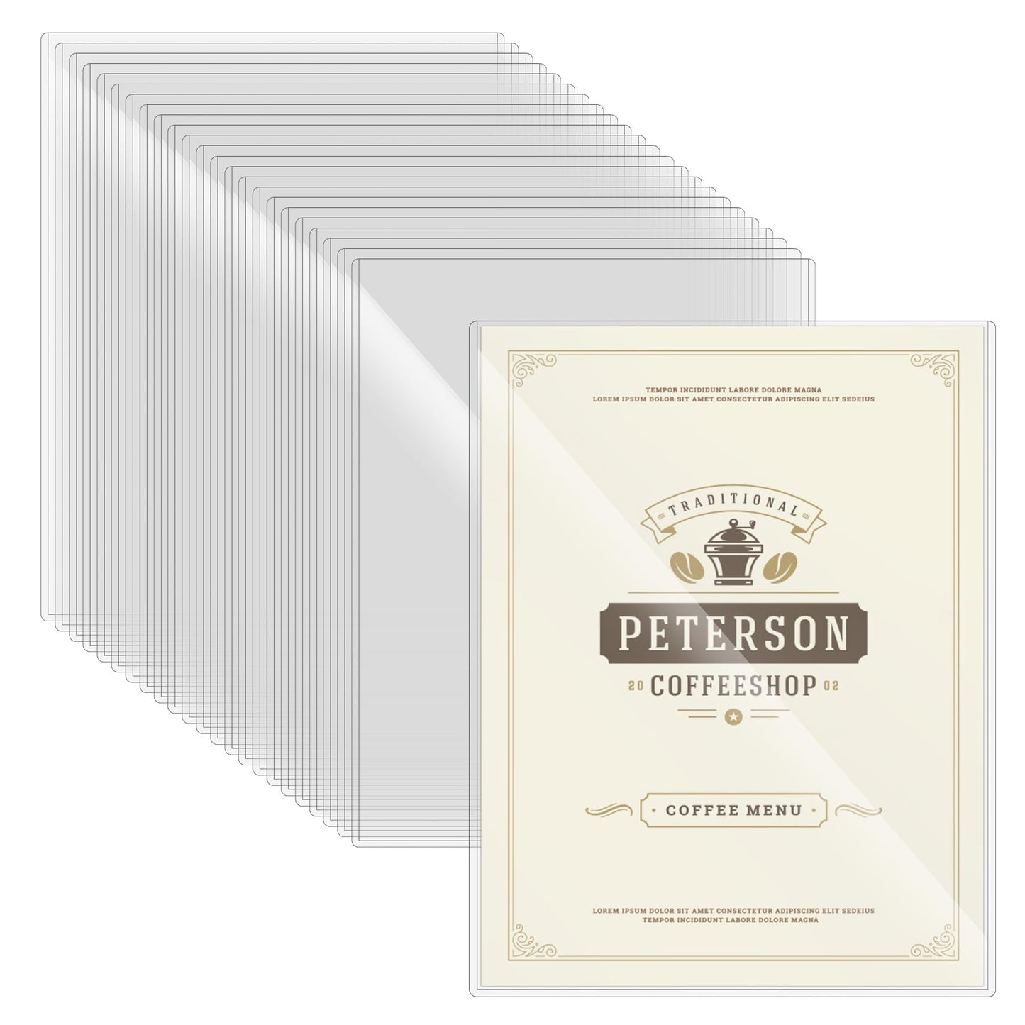24 Pcs 8.5 x 11'' Rigid Print Protectors, Clear Rigid Top loaders Plastic Paper Page Protectors, Clear Plastic Page Protectors for Photos and Documents