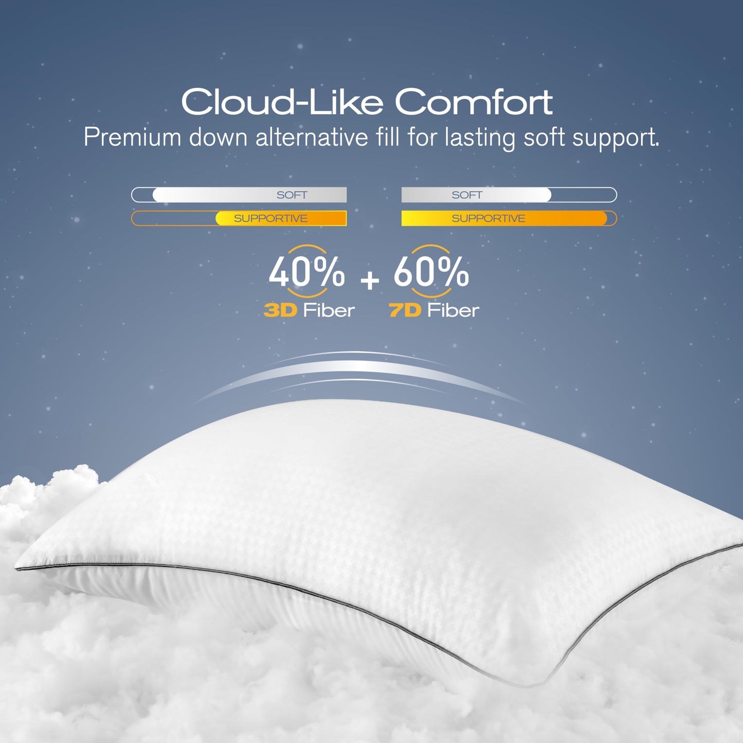 MUFEW King Size Pillows Set of 4, Ultra Thick Down Alternative Bed Pillows,Cooling Hotel Quality King Size Pillows for Back, Stomach or Side Sleepers,Machine Washable (White,4 Pack)