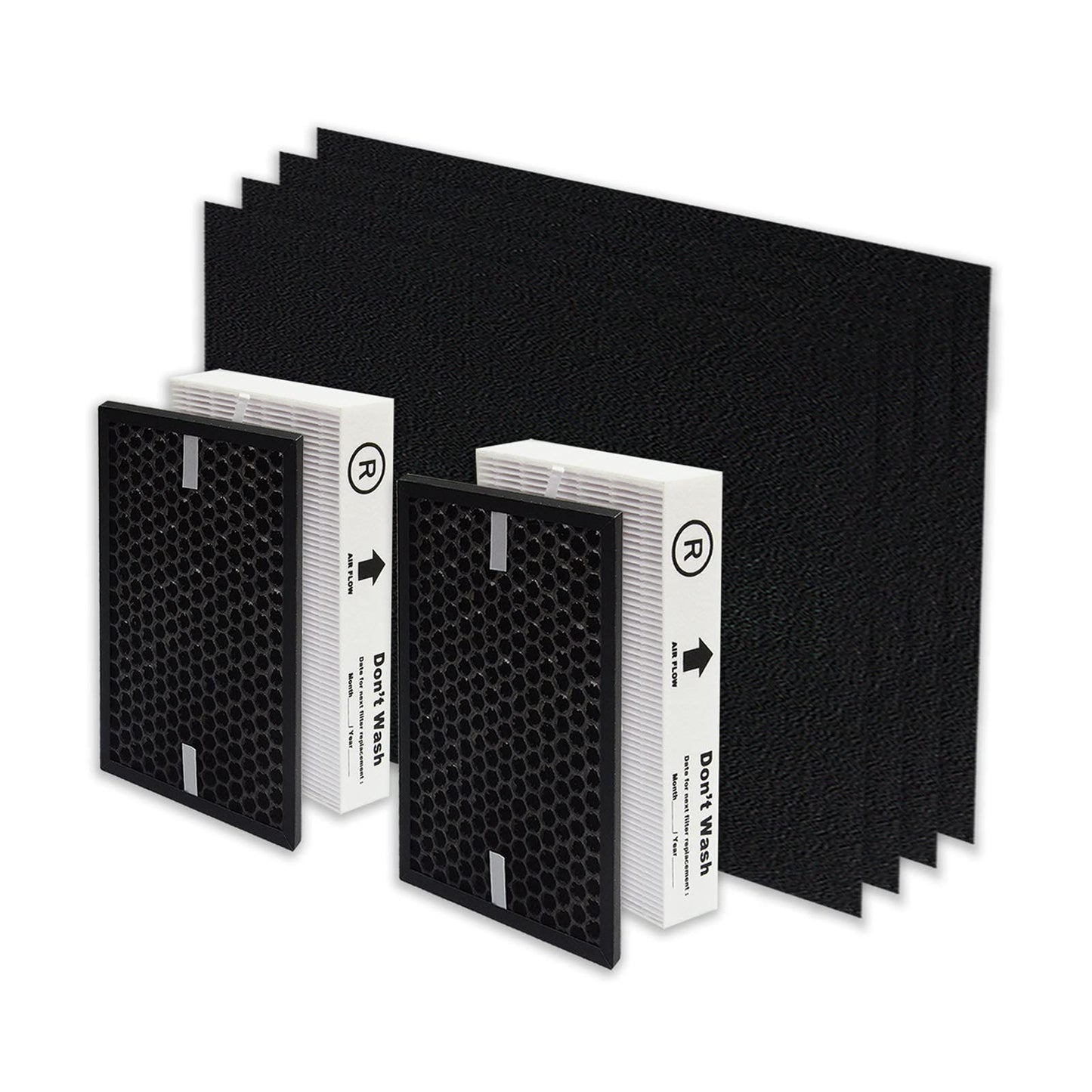PUREBURG Replacement True HEPA Filter Compatible with Honeywell InSight HPA5200B HPA5250 Air Purifiers & PowerPlus HPA3200, HRF-R2(Filter R) HRFSC1(Filter S) HRF-A200(Filter A) HRF-ARVP200