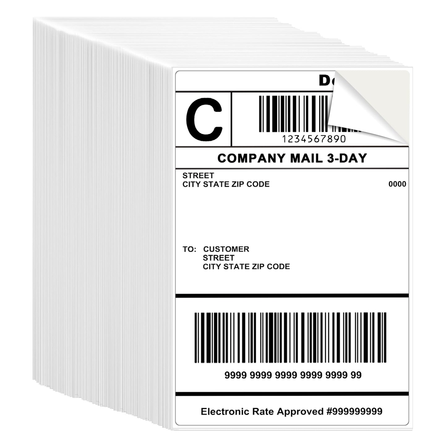 L LIKED 1000 Pre-Cut 4x6 Sheet Shipping Labels for Laser & Inkjet Printers, Single Sheet, Self Adhesive Address Mailing Postage Stickers (1000 PCS Sheets)