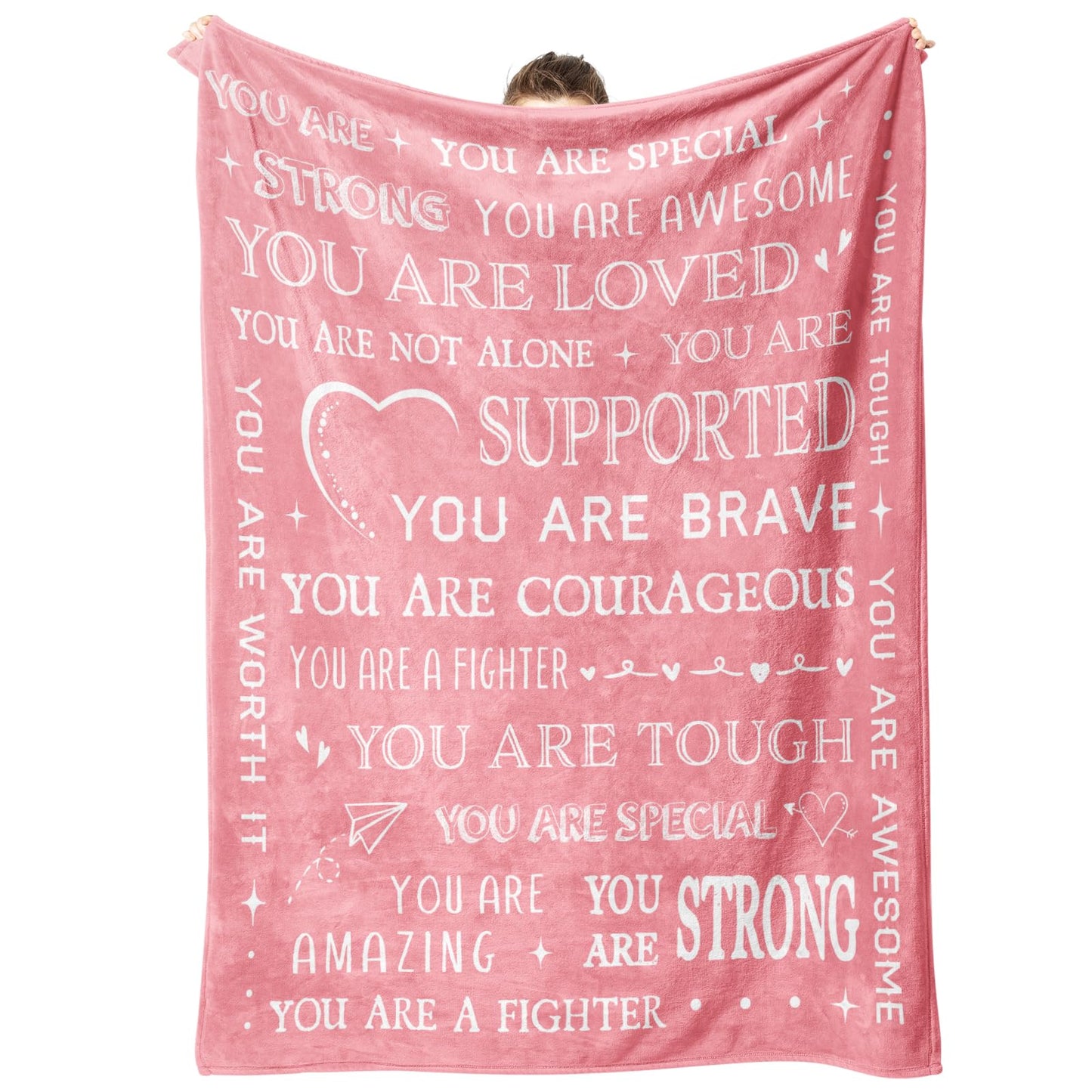 SteadStyle Get Well Soon Gifts for Women- Inspirational Gifts Blanket, Feel Better After Surgery Gifts for Sick Women, Thinking of You Gift for Her Friend Sister Coworker, 60'' x 50''