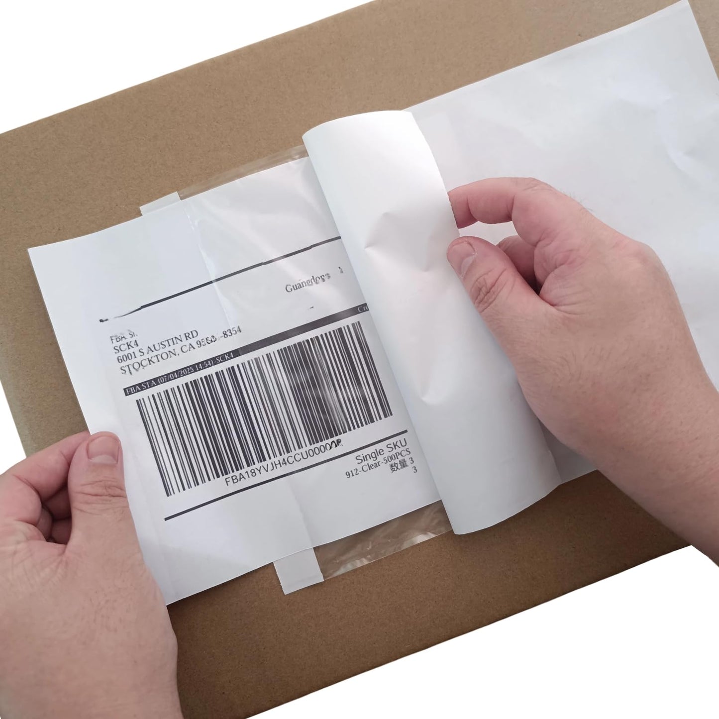 Ludjzeoq 500Pcs 9.5" x 12"Packing List Envelopes Fit for 8.5x11 inch Labels, Packing Slip Invoice Sleeves Clear Self-Adhesive Mailing Labels for Envelope, Waterproof Shipping Pouch Enclosed Bags
