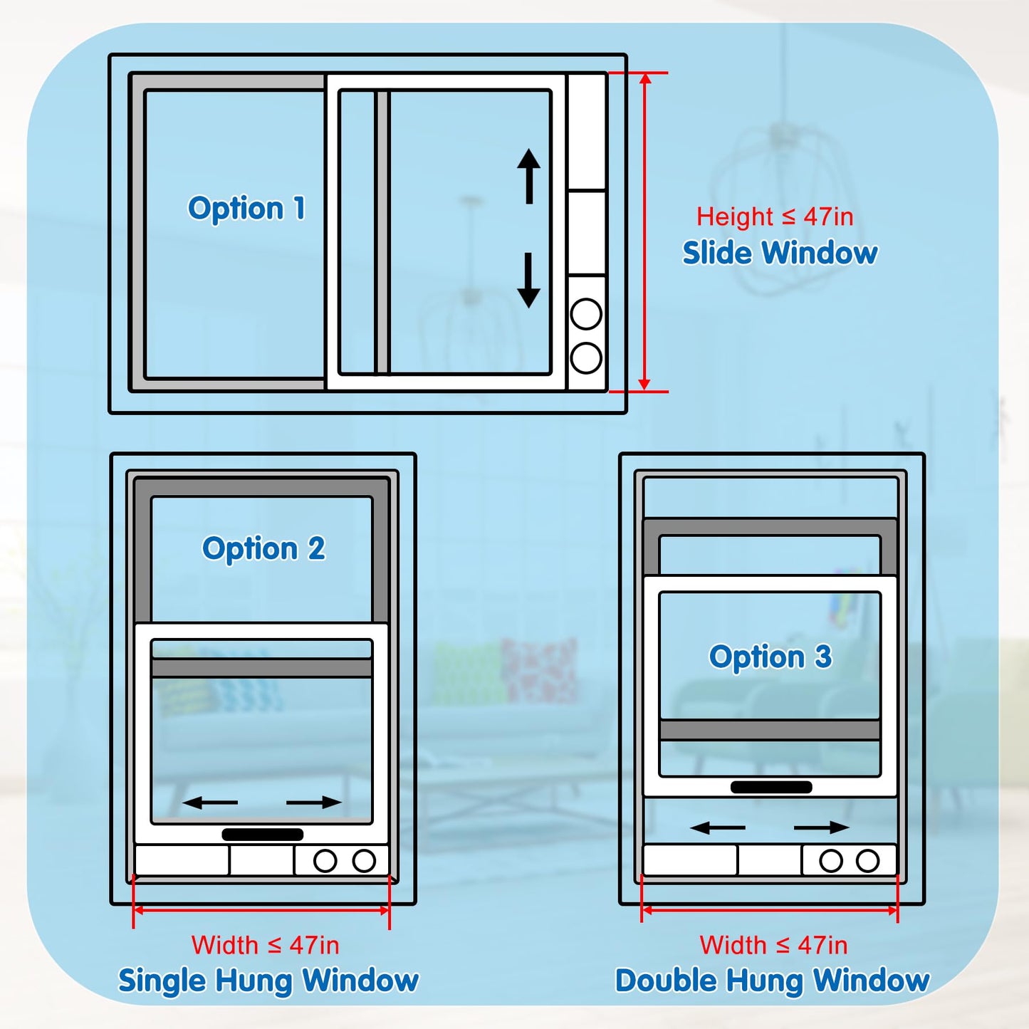 Air Jade Dual Hose Portable Air Conditioner Window Seal Kit, 3 Pcs AC Window Vent Kit for Dual Hose Portable Air Conditioner with 5.9" Diameter Vent Pipe