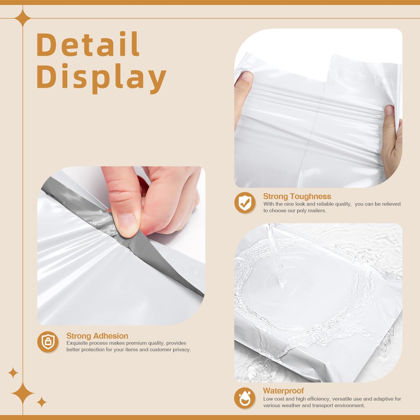 Fuxury Extra Large Poly Mailers 24x36" 50 Pcs, 2.5mil Bulk Heavy Duty Shipping Bags for Clothing,Strong Adhesive Shipping Envelopes for Small Business Supplier,XL Jumbo Poly Mailing Envelopes White