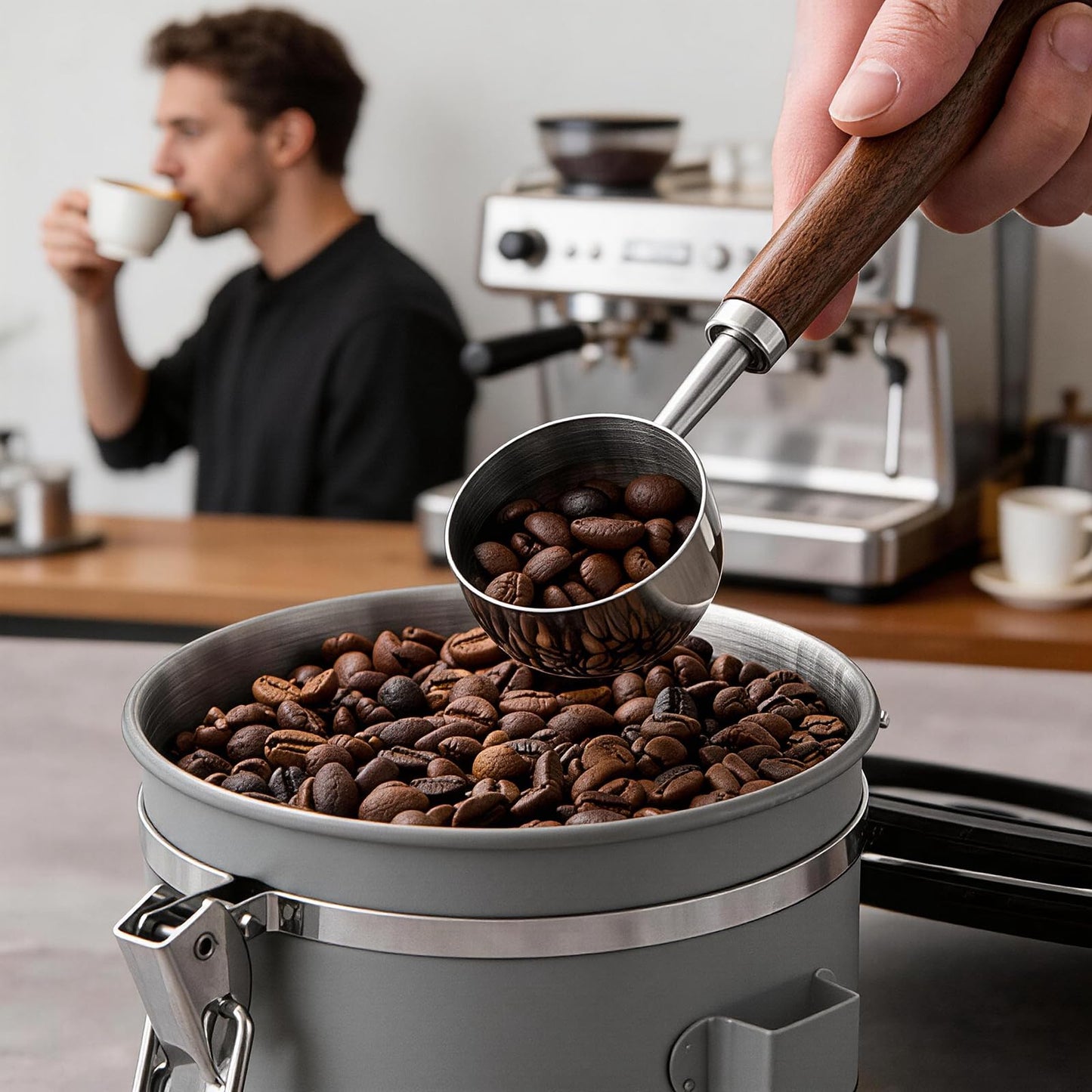 PELYN 51mm Bottomless Portafilter 2 Ears Fits DeLonghi Stilosa EC155/EC260, BCO430, ECP3120/3220/3420/3630, 5Pcs Espresso Portafilter Kit with WDT Tool, Puck Screen, Filter Papers & Coffee Scoop