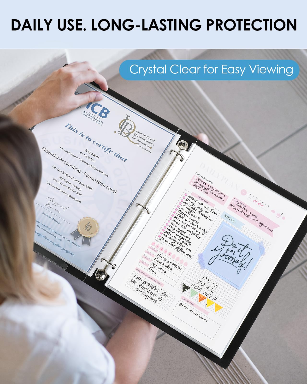 KTRIO Sheet Protectors 8.5 x 11 Inch, Clear Top Loading Page Protectors for 3 Ring Binder, Polypropylene Plastic Sleeves, Letter Size Document Protectors, Office & Home, 1000 Pack