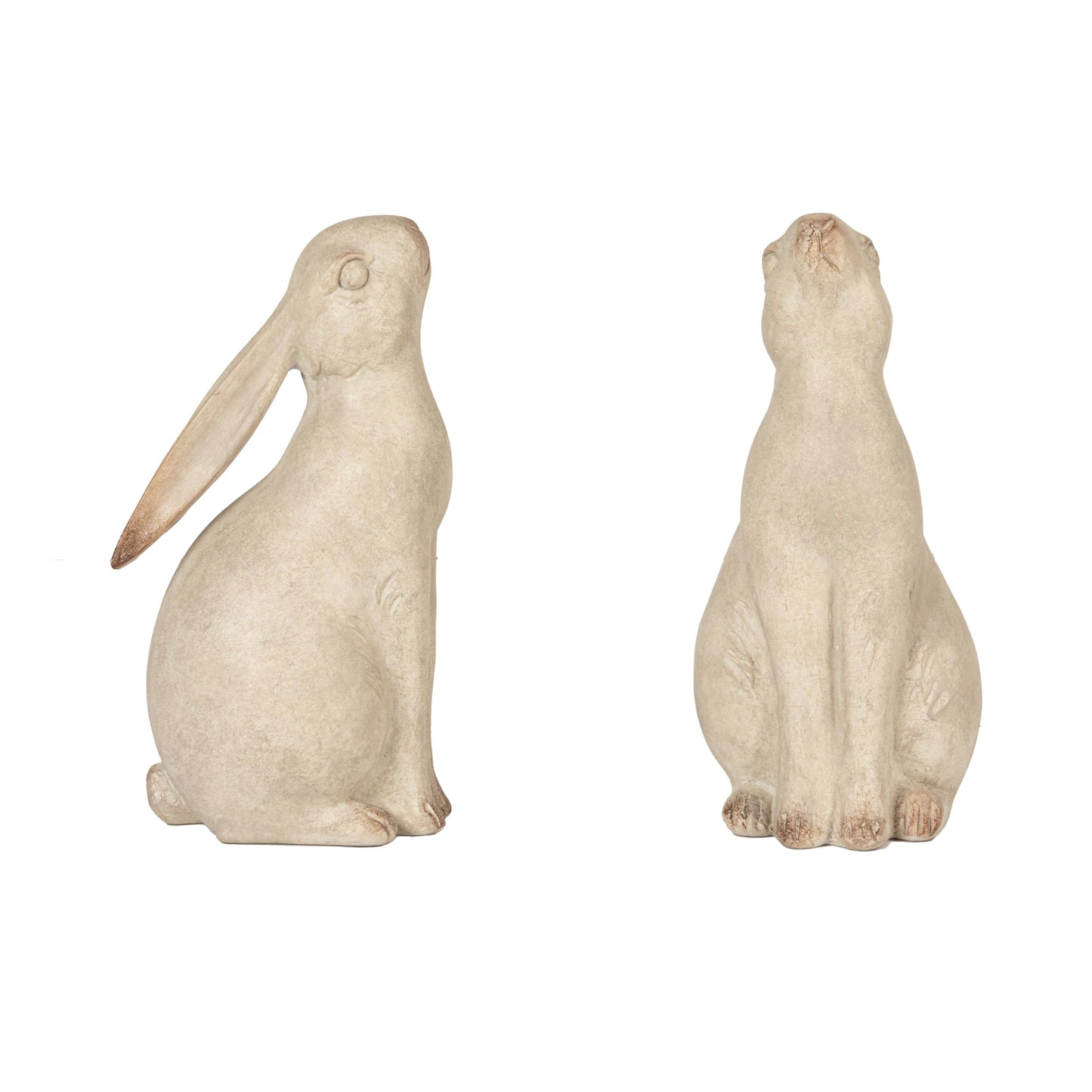 Creative Co-Op Decorative Resin Rabbit Bookends, Grey